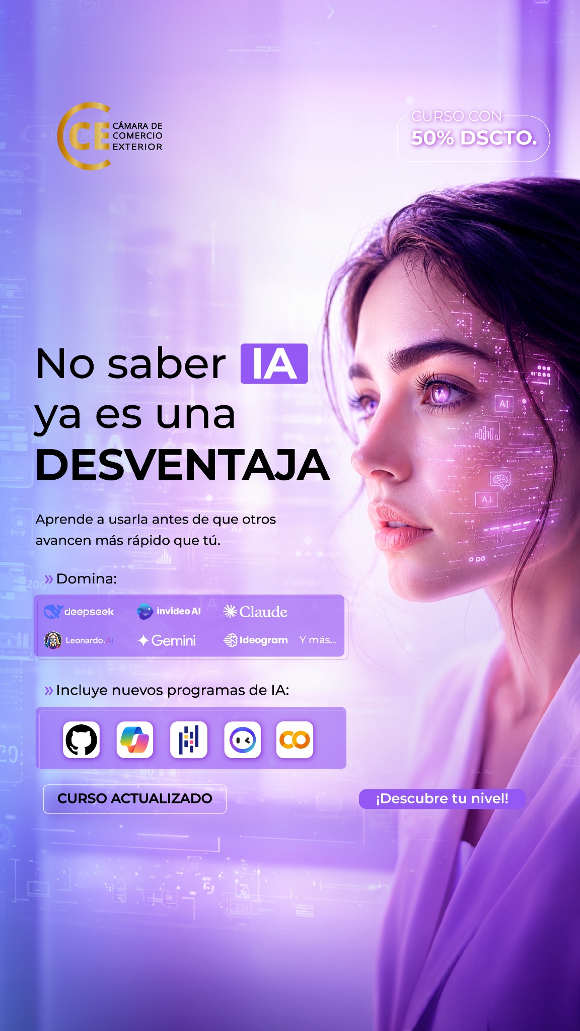 Centro de Innovación - Cámara de Comercio Exterior Facebook ad: Solicita información