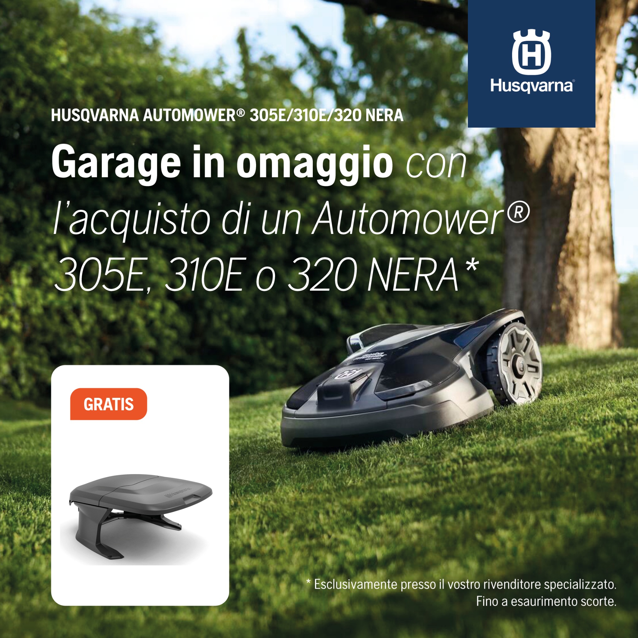 Husqvarna Facebook ad: Acquista Automower, ricevi la copertura
