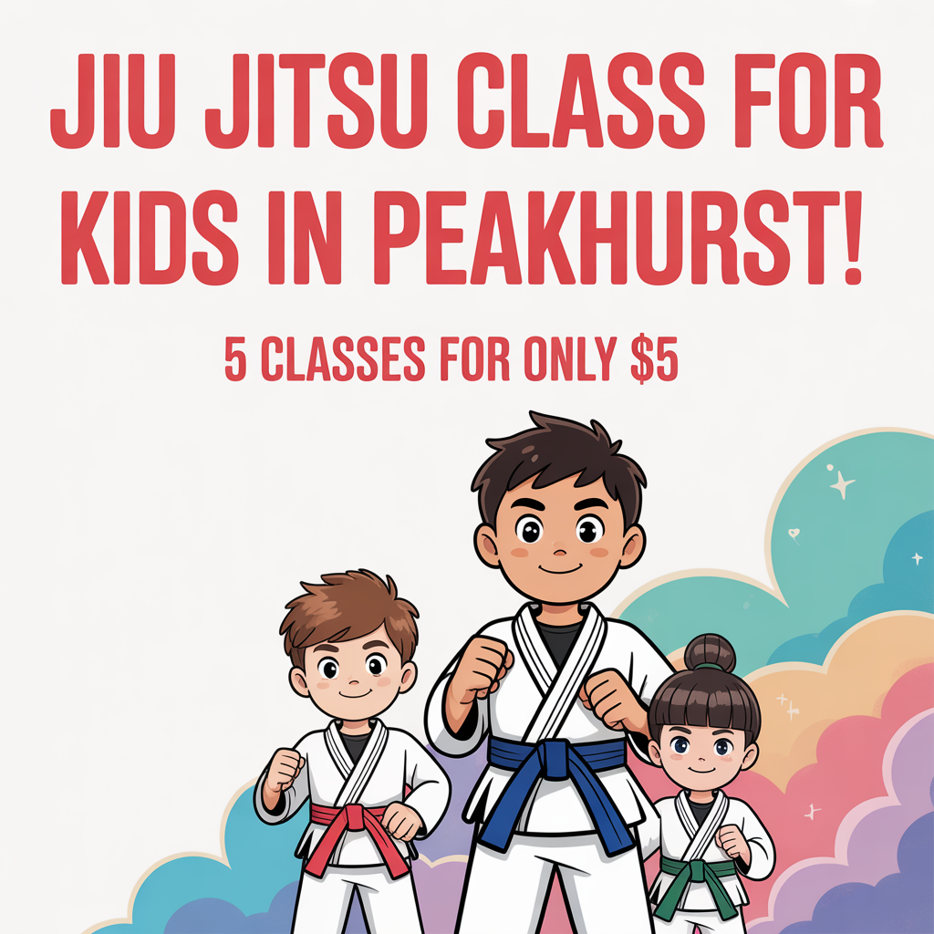 Integrated Combat Centre Peakhurst Facebook ad: NEW JIU JITSU SPOTS OPENED! 5 CLASSES FOR ONLY $5!