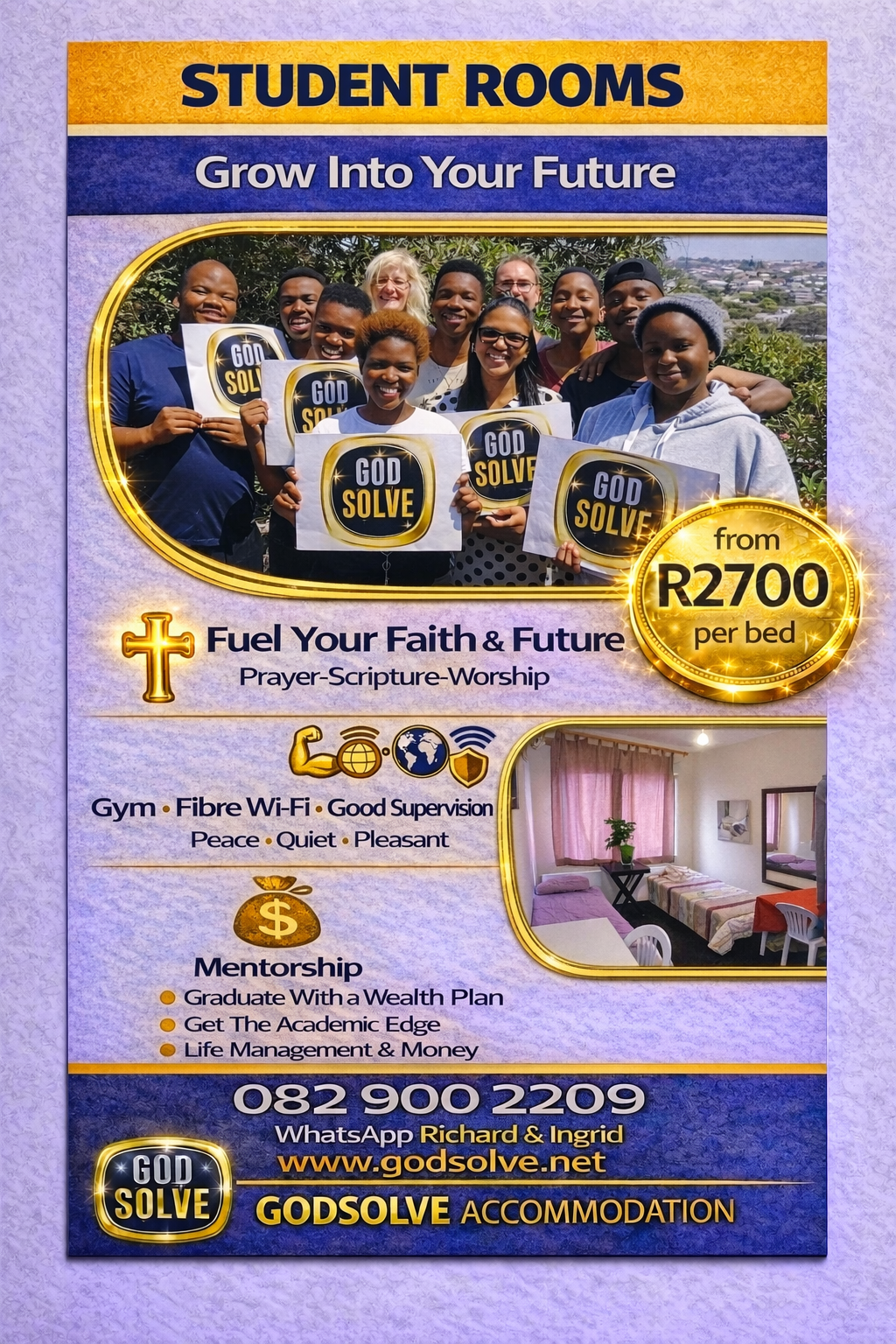 Student Accommodation in Durban - GodSolve Facebook ad from Feb 1, 2026