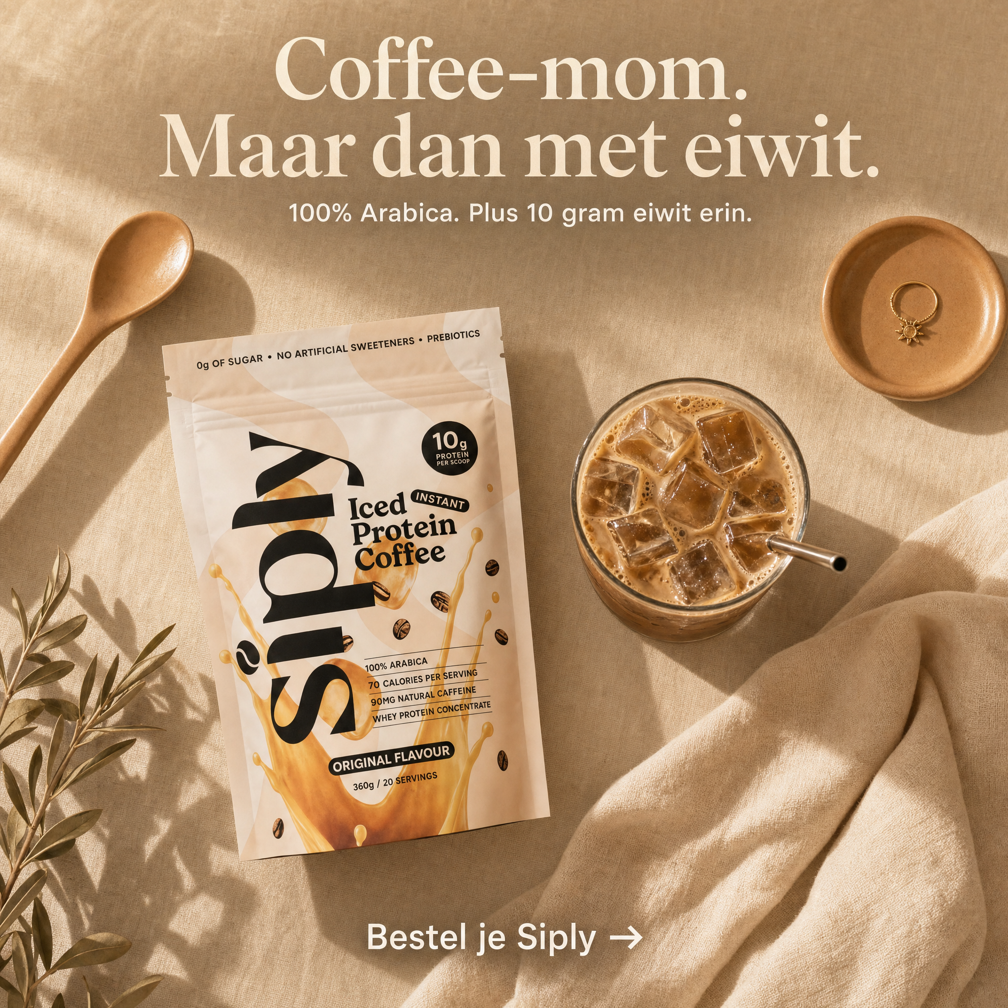 Siply Coffee Facebook ad: Krijg 15% extra korting met SIPLY15OFF