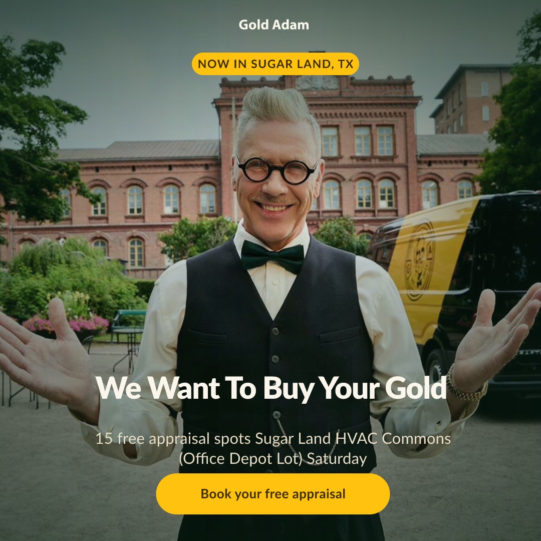 Gold Adam US Facebook ad: Free valuation of your gold items near you