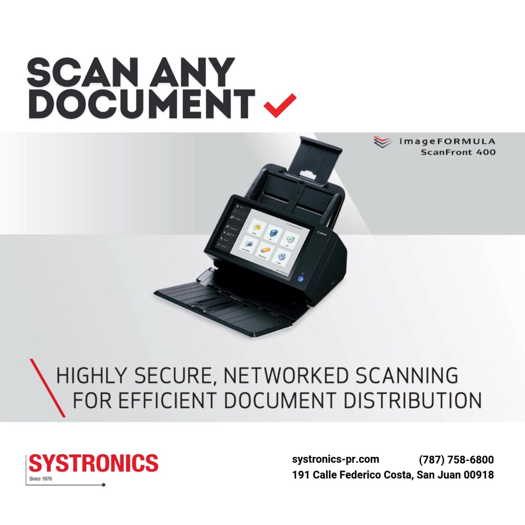 Systronics Facebook ad: From Checks to Legal Paper, Scan It All!