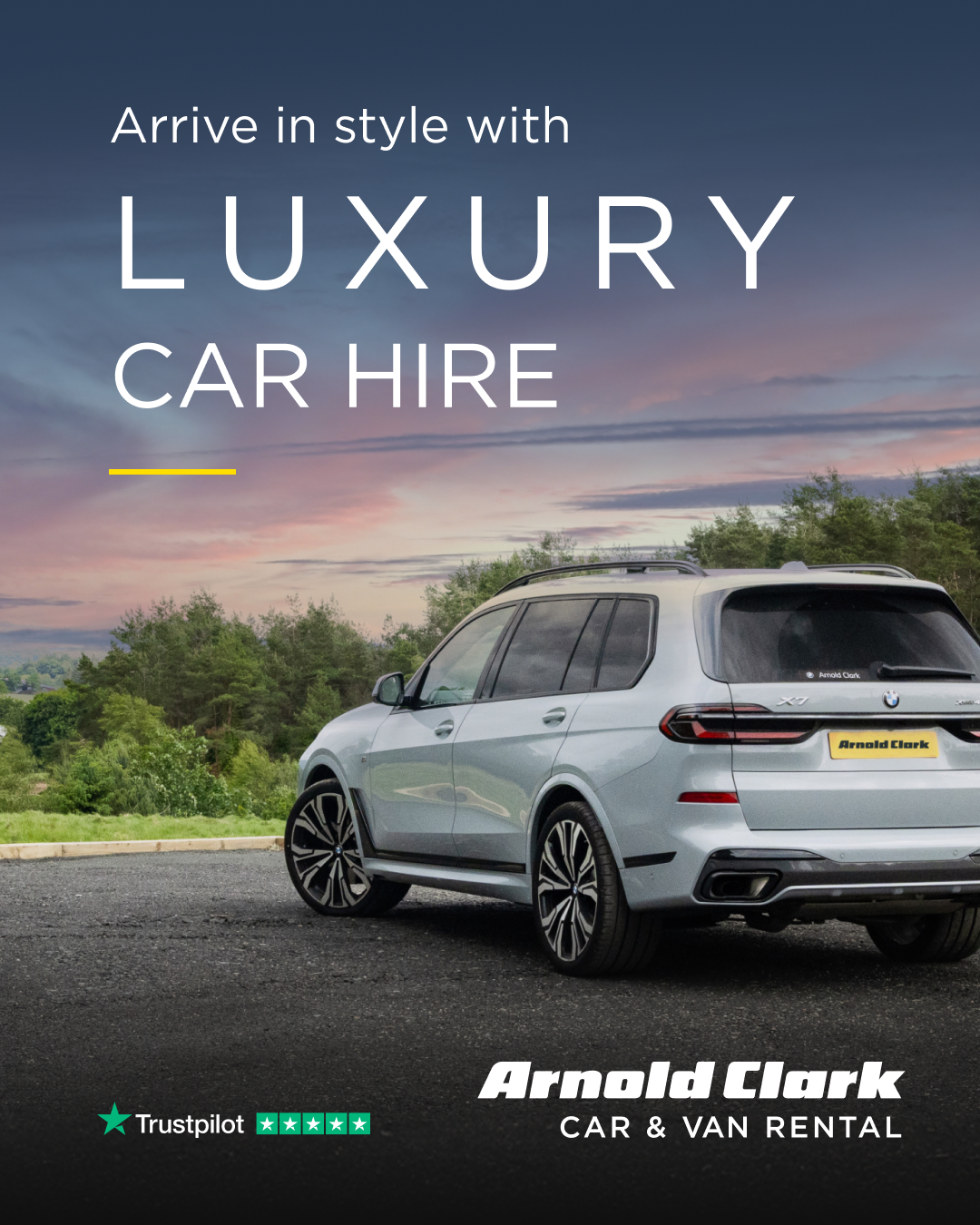 Arnold Clark Car & Van Rental Facebook ad