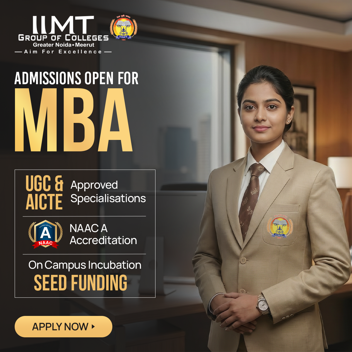 IIMT Group of Colleges Facebook ad: Admissions Open for MBA at IIMT Group of…