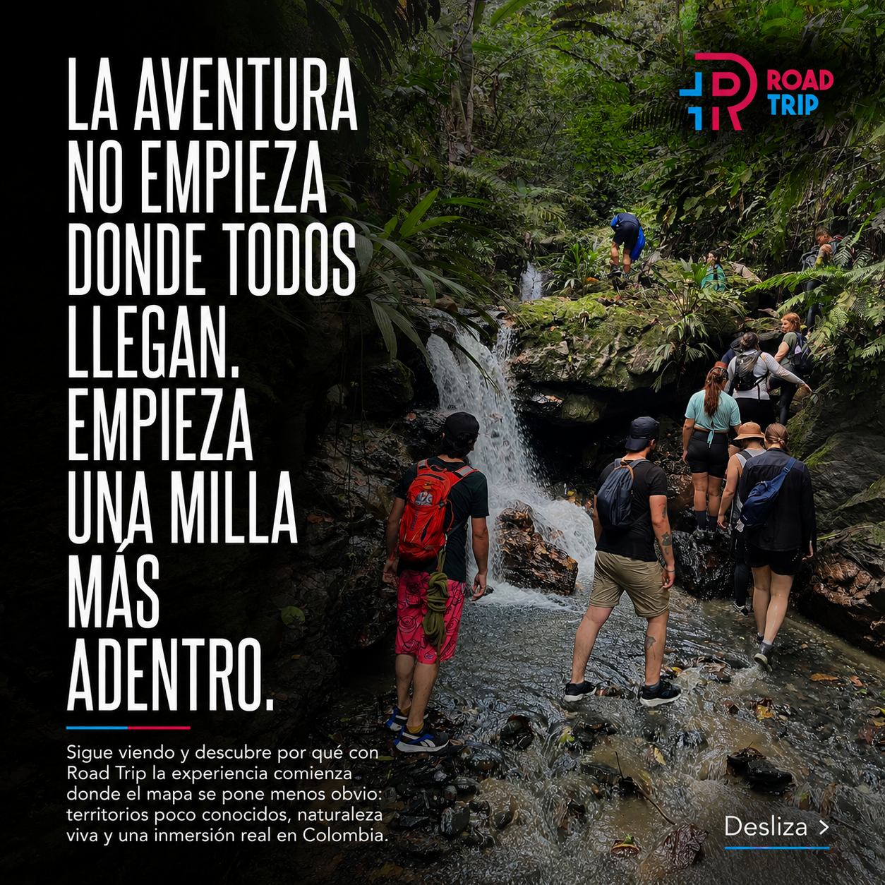 Road Trip Colombia Facebook ad: Viaja en pequeños grupos, con rutas seleccionadas y…