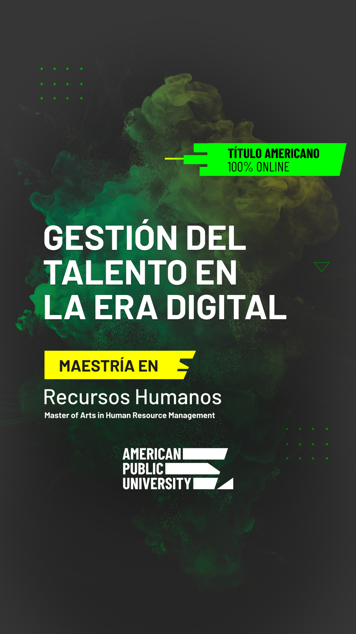 American Public University Facebook ad: Gestión estratégica RH