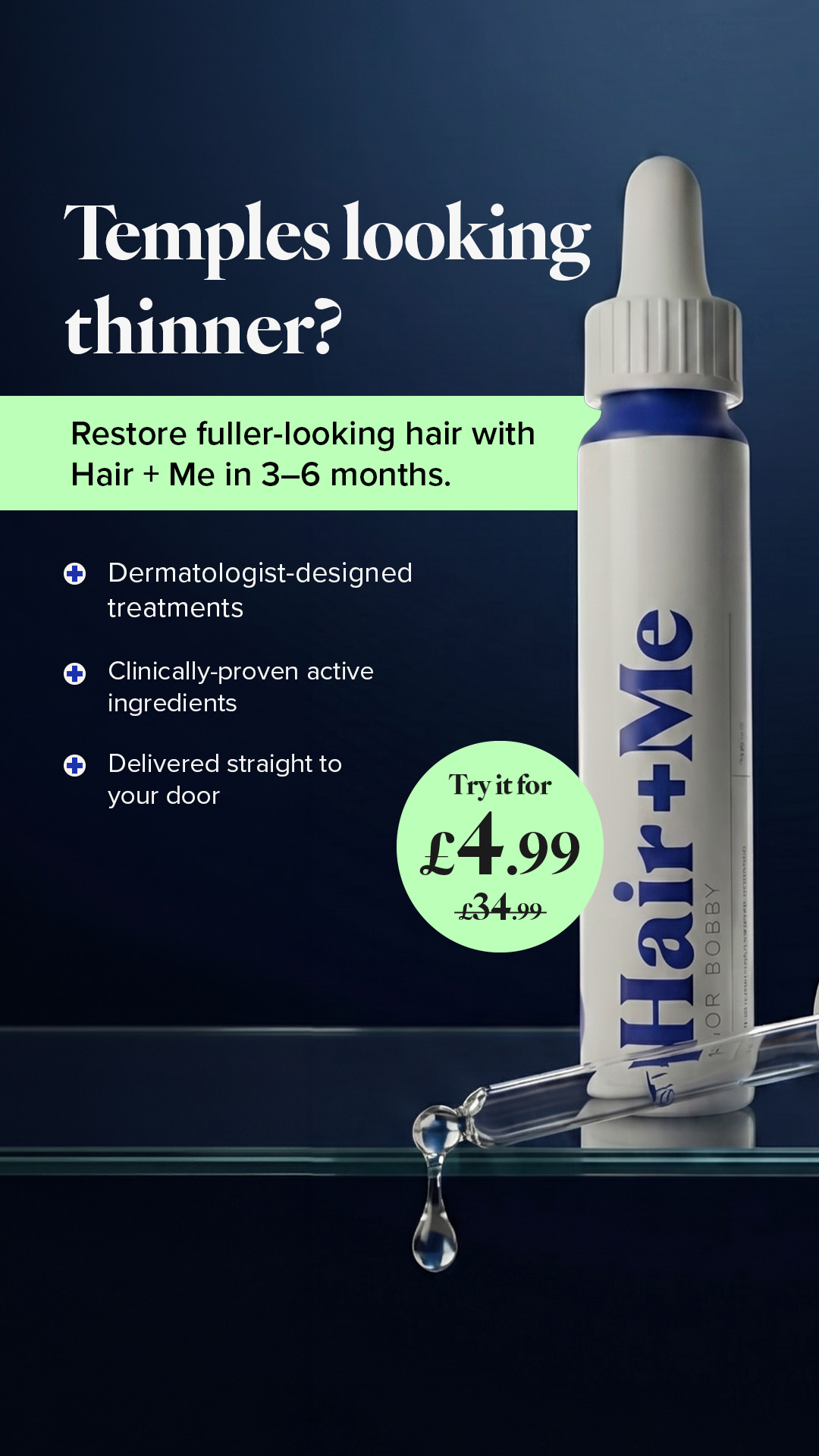 Hair + Me Facebook ad