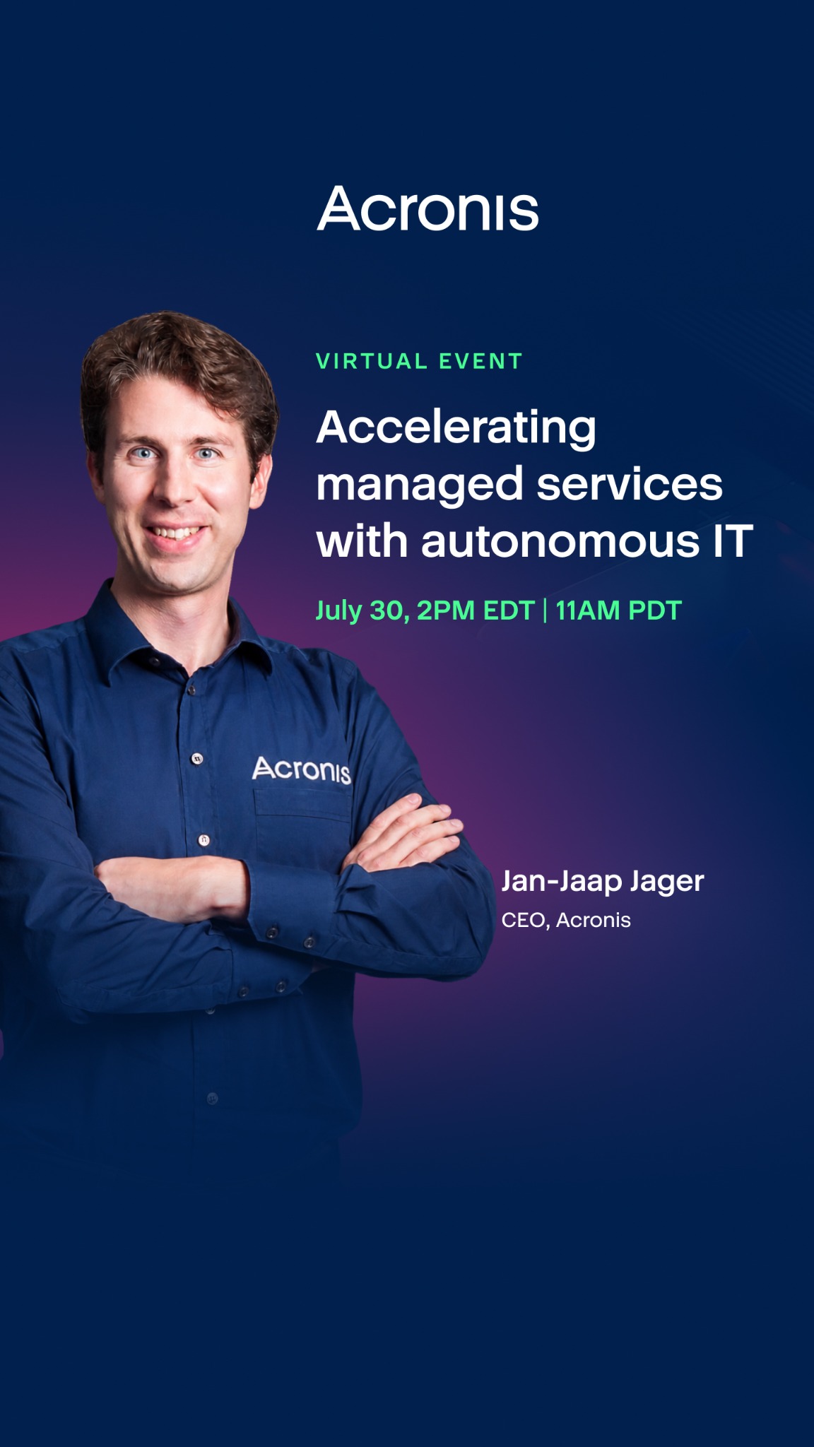 Acronis Facebook ad