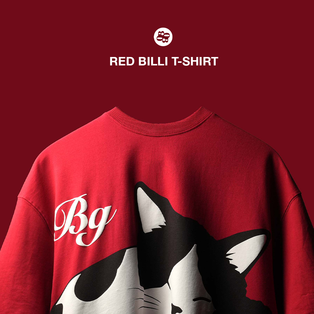 Bluorng Facebook ad: Red Billi T-Shirt