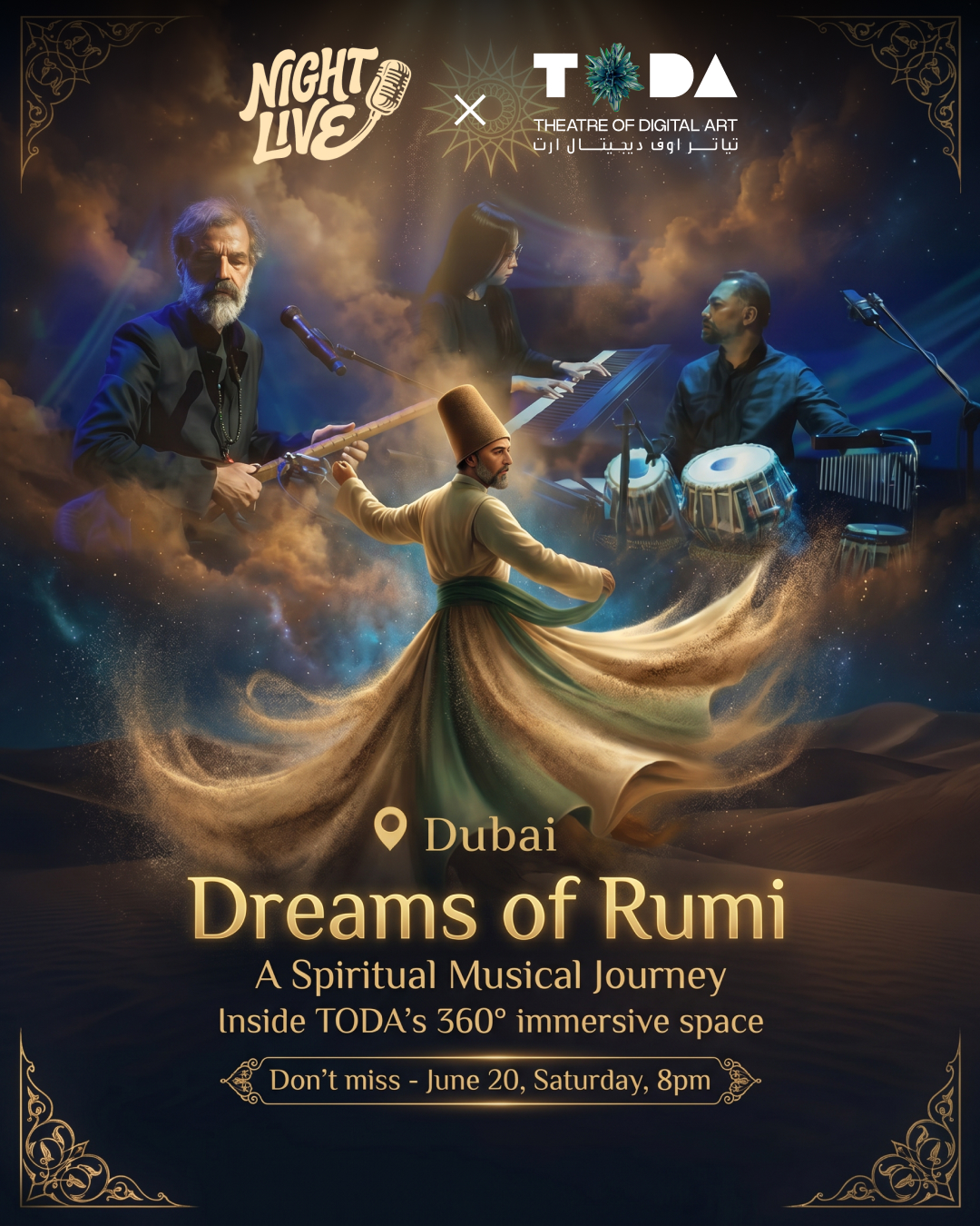 TODA Dubai - Theatre of Digital Art Facebook ad from Jun 7, 2026