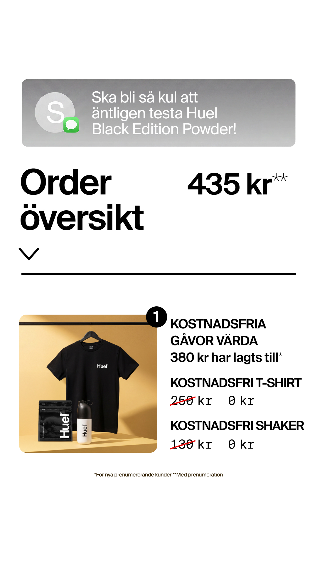 Huel Facebook ad