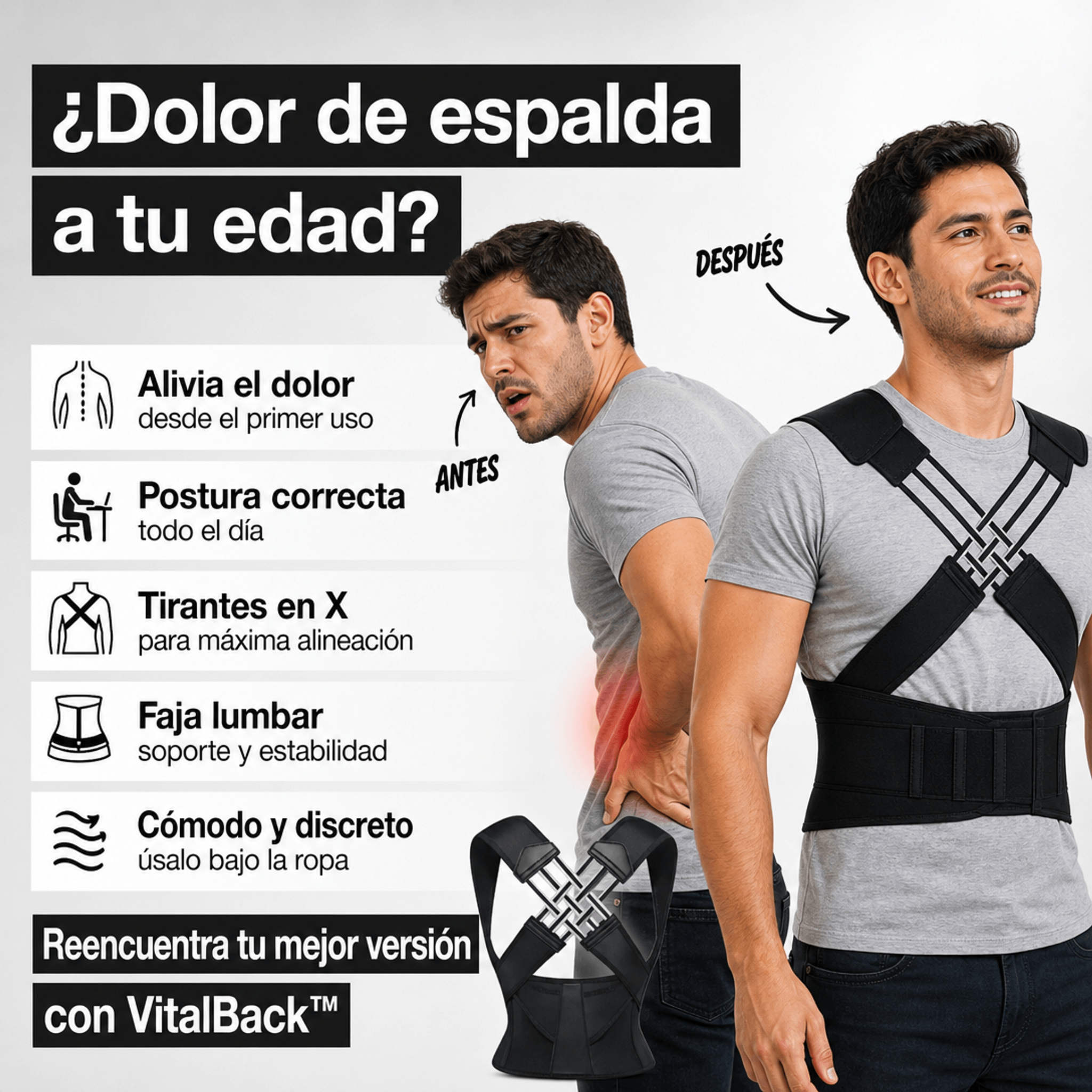 María González - GoShop Facebook ad: ¿Te levantás cada mañana con la espalda hecha…