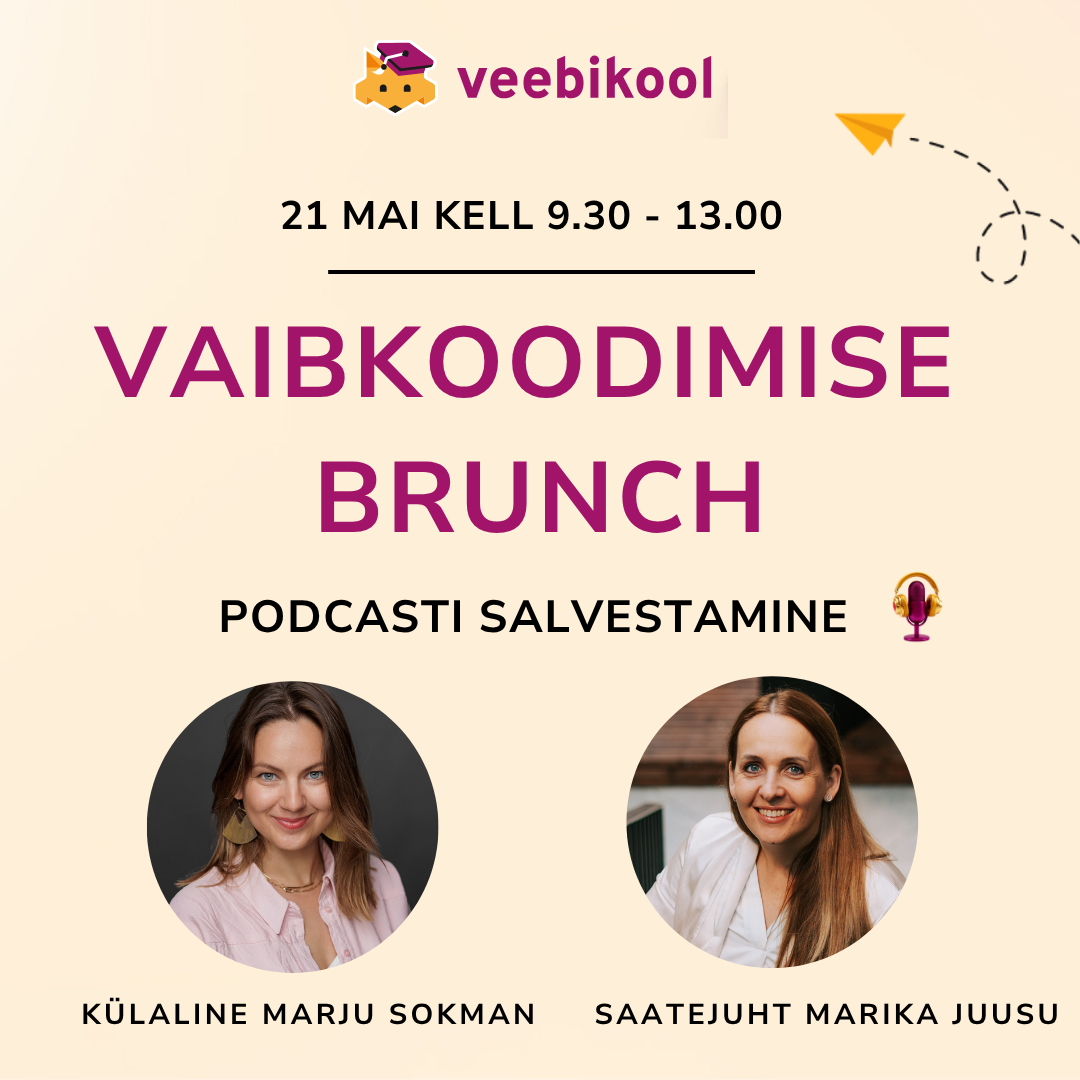 Veebikool Facebook ad: Vaibkoodimise brunch Tallinnas