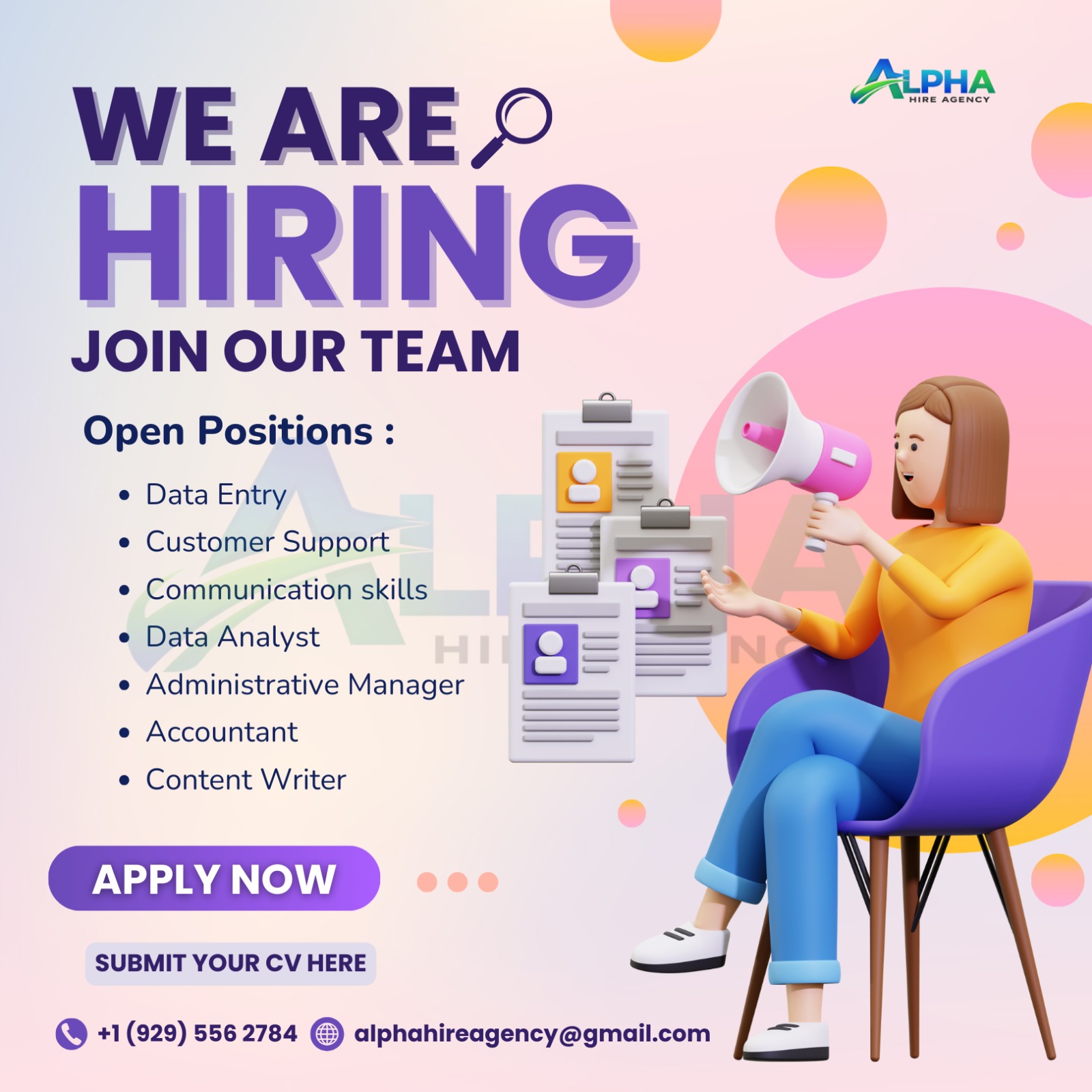 Alpha Hire Agency Facebook ad