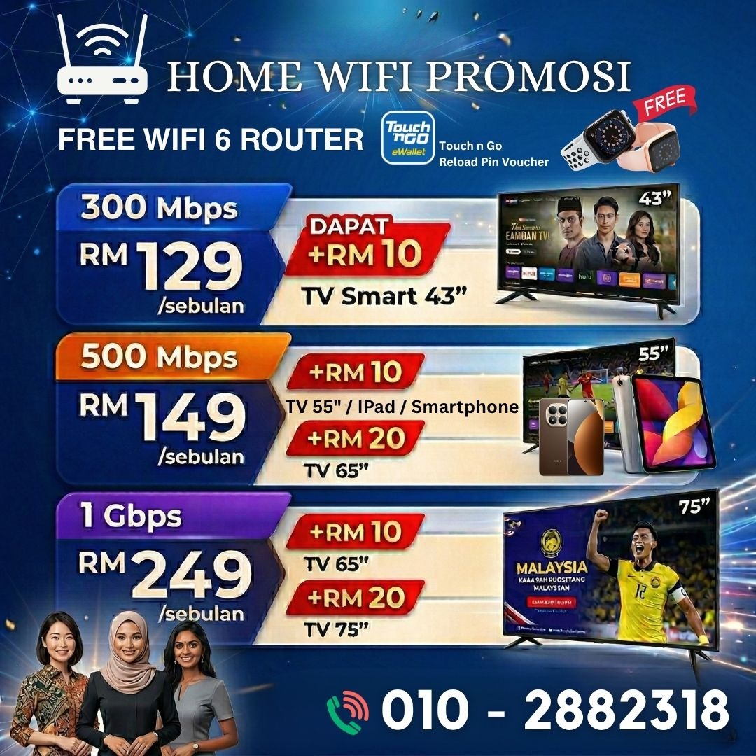 TM Unifi Shop Facebook ad: Unifi wifi fiber promosi