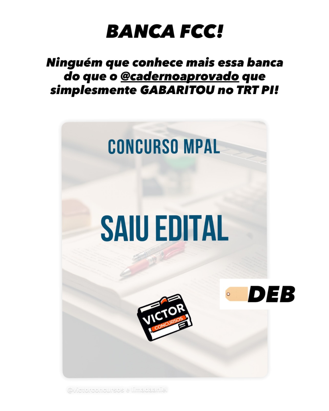 Caderno do Aprovado - Materiais para Concursos Facebook ad