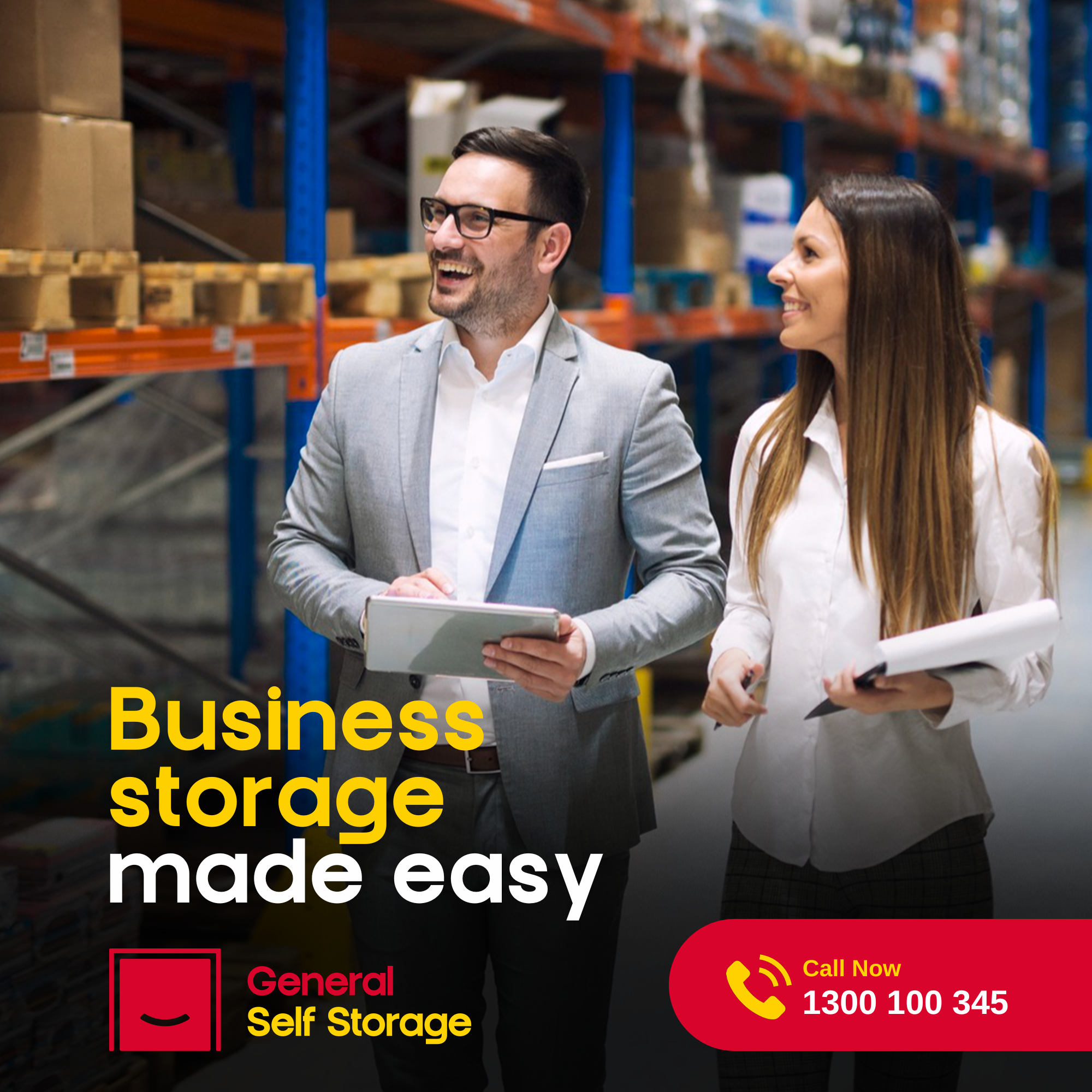 General Self Storage Facebook ad: 50% Off First 3 Months*