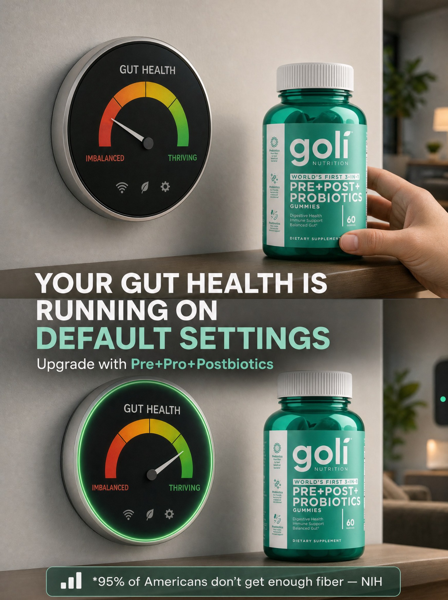 Goli Facebook ad: OVER 60% OFF + 100% FREE Shipping