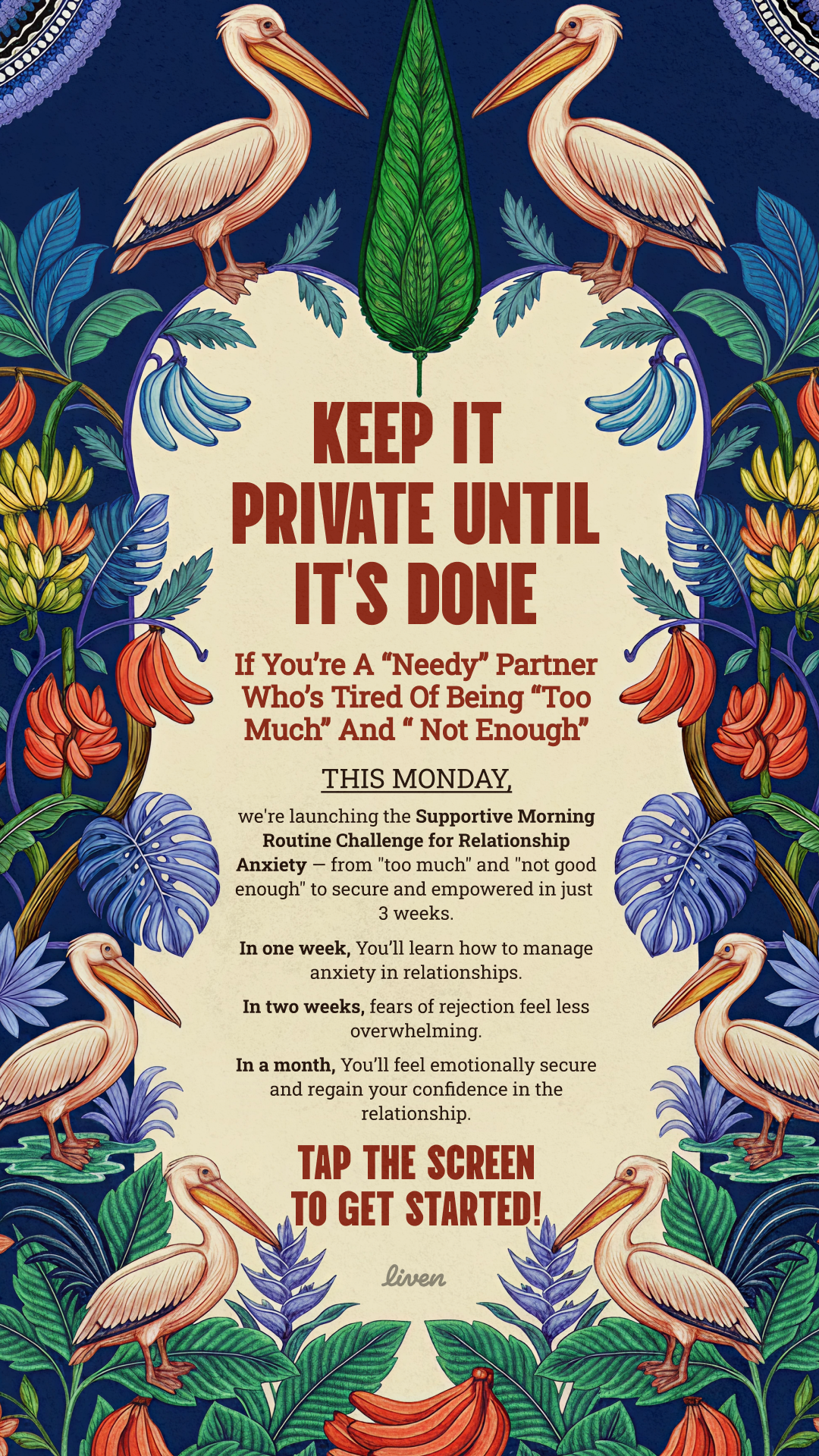 Liven: Self-Discovery Community Facebook ad