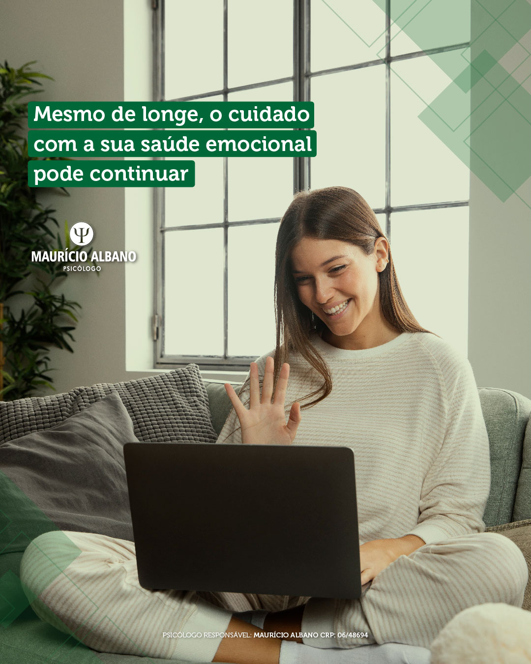 Maurício Albano - Psicólogo Facebook ad: A distância não é barreira para cuidar de…