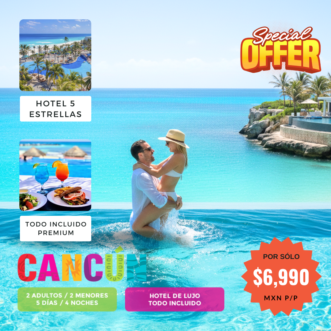 Caribe Trip Facebook ad: Ven a Cancún 5 días TODO INCLUIDO