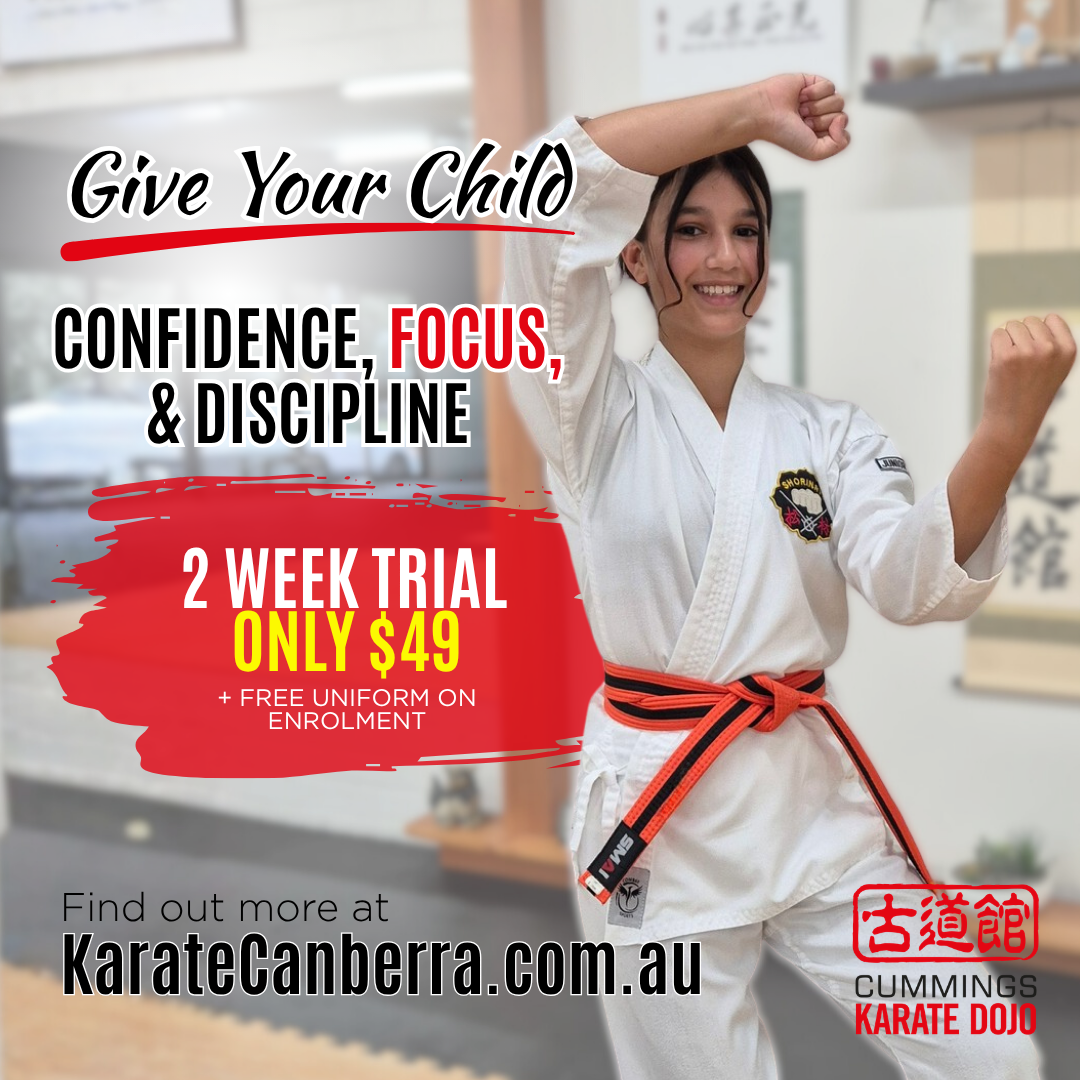 Karate Canberra: Kodokan Cummings Karate Dojo Facebook ad: Get Our Info Pack