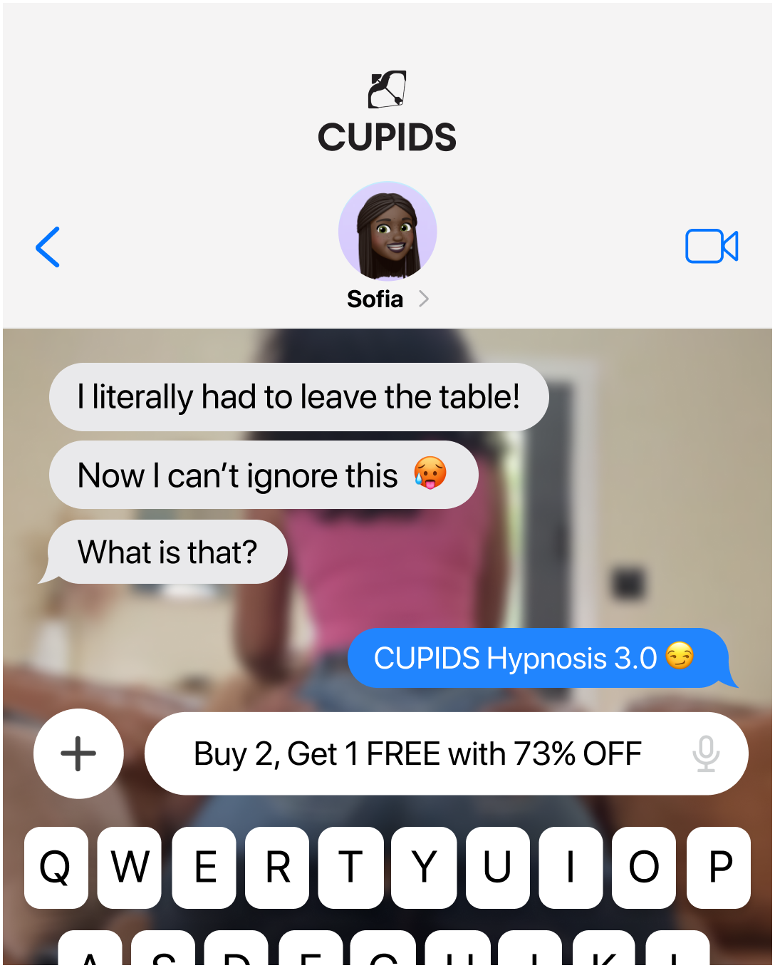 Try Cupids Facebook ad