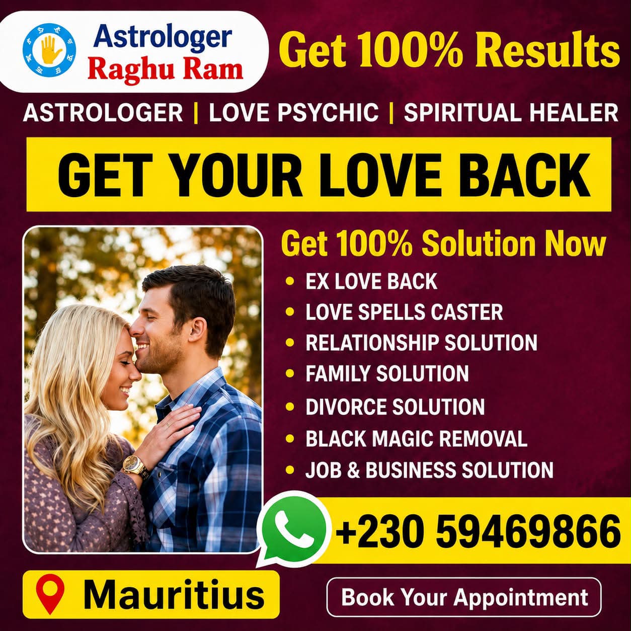 World famous best astrologer and palm reader Facebook ad