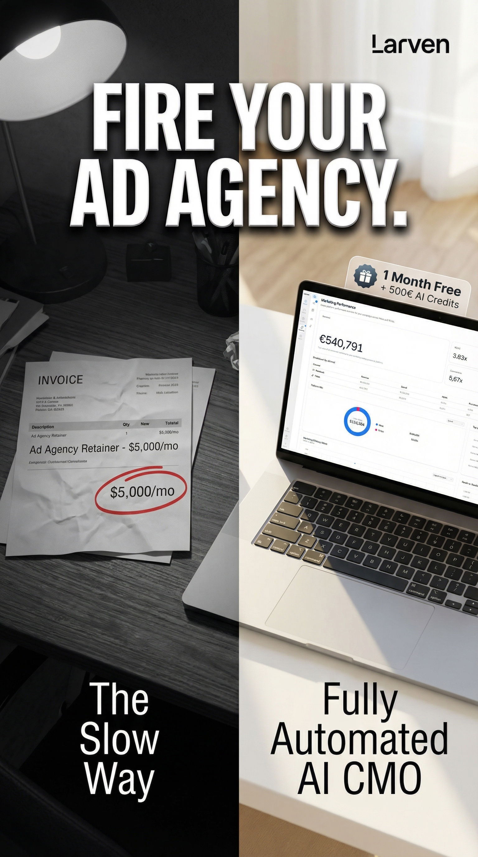 Larven AI Facebook ad