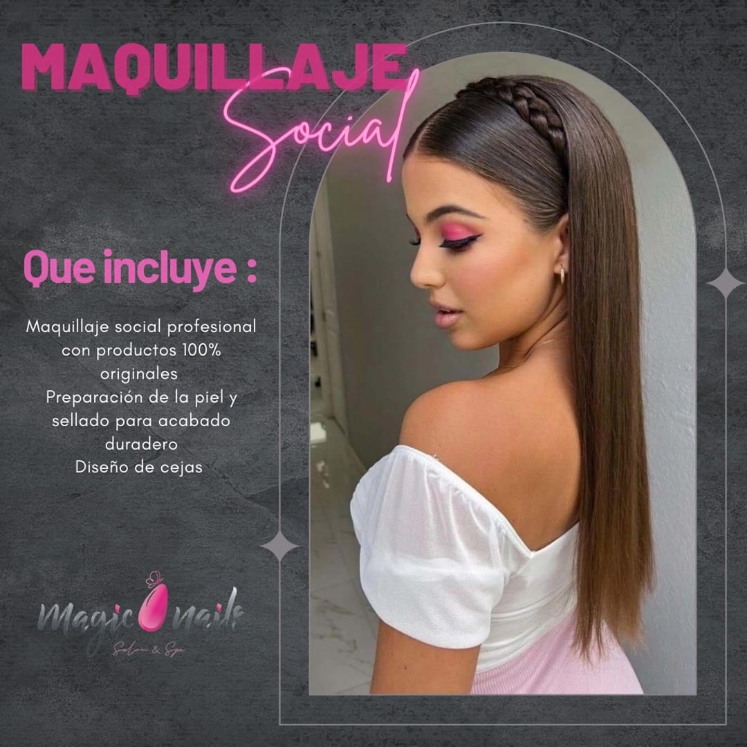 Magic Nails Spa Facebook ad: Reserva tu maquillaje