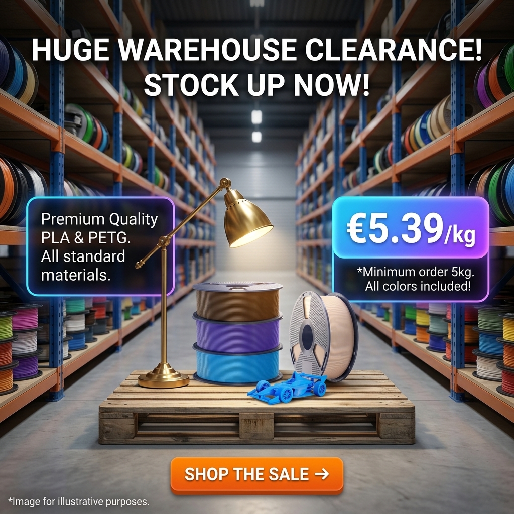 SUNLU EU Facebook ad: Stop Overpaying! PLA for €5.78/kg