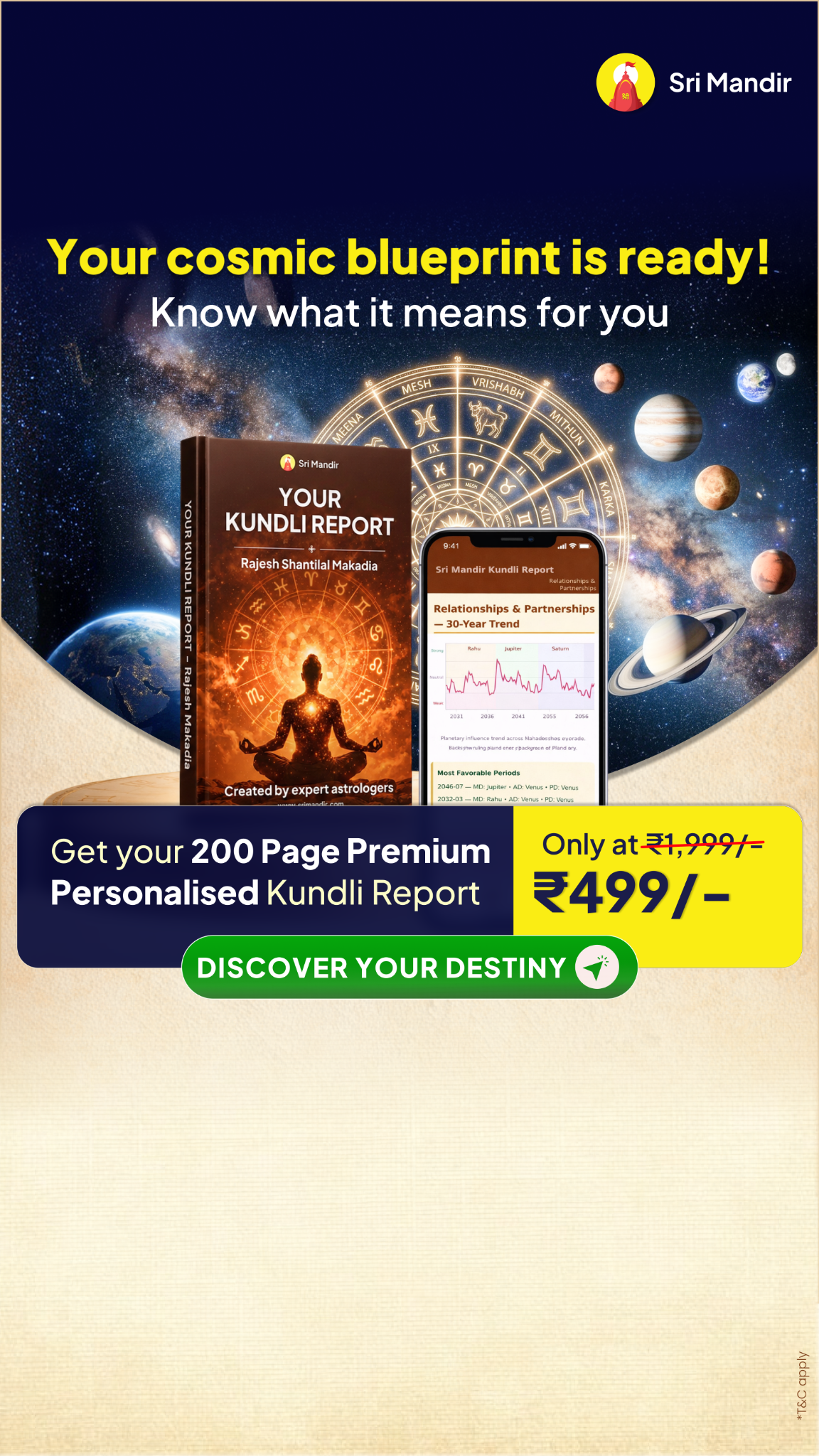 Kundli Guide by Sri Mandir Facebook ad