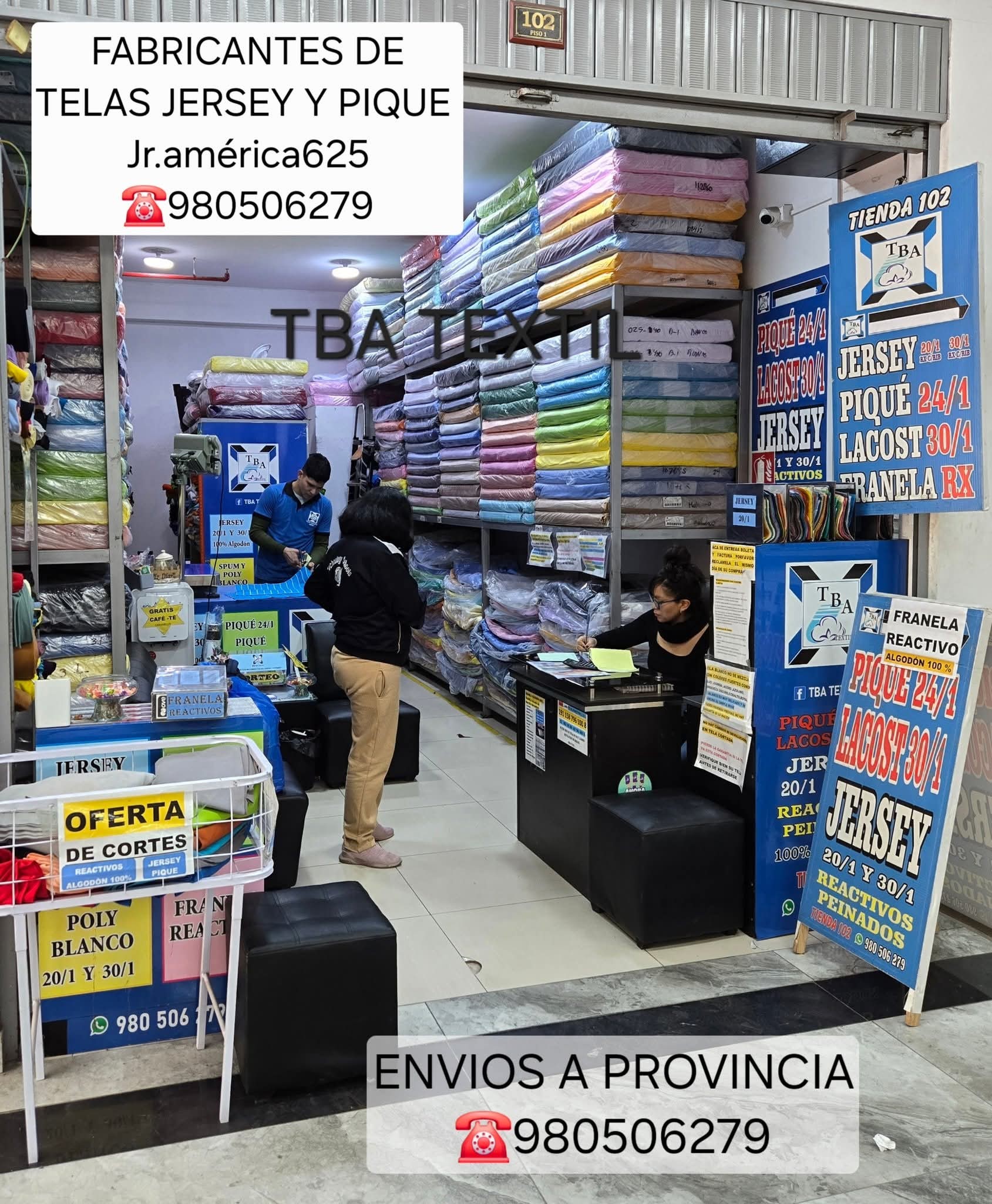 TBA textil TELAS Facebook ad: TELAS JERSEY Y PIQUE ALGODÓN 100% TODO PEINADOS…