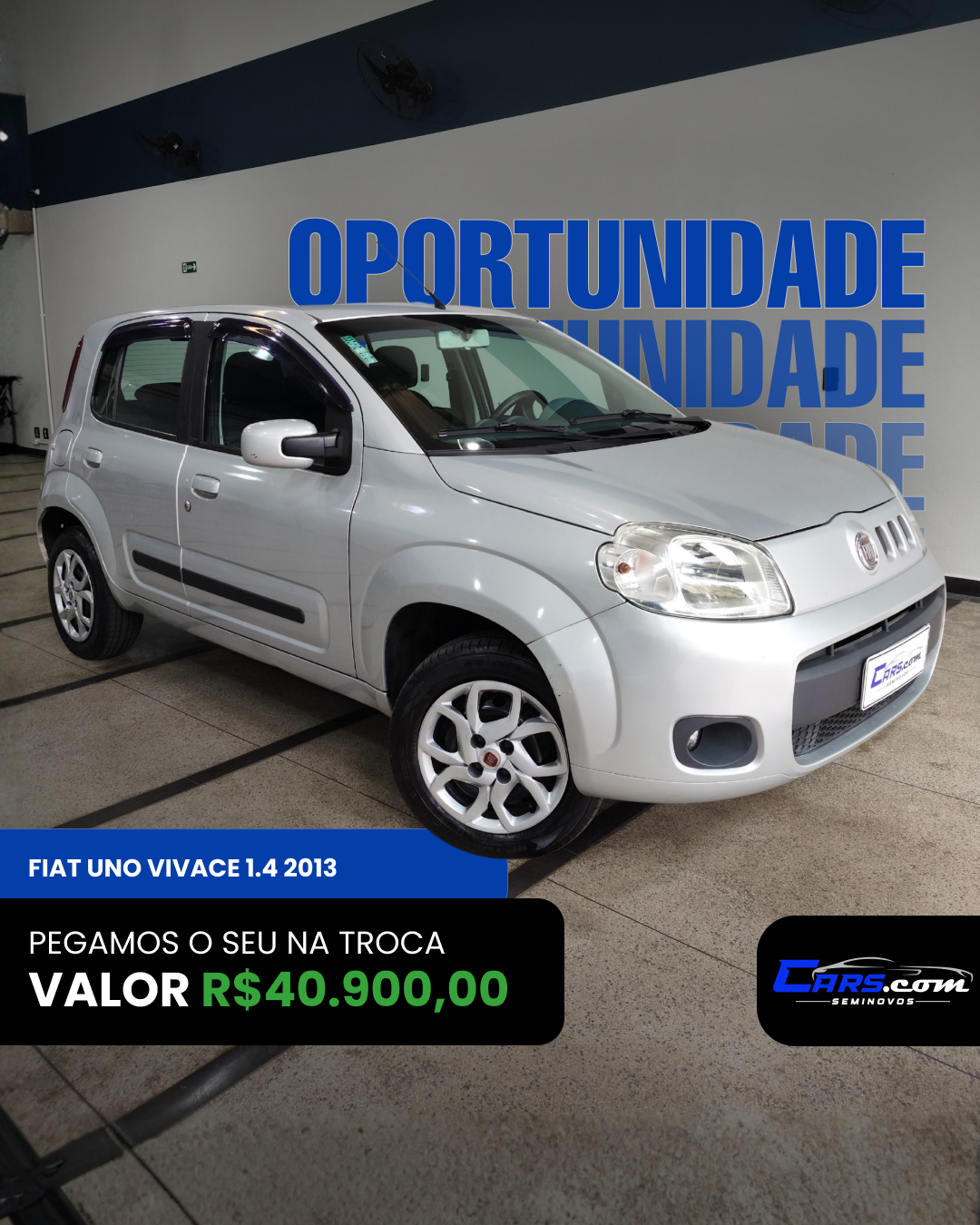 Cars.comseminovos Facebook ad: Fiat Uno Vivace 1.4 | Manual