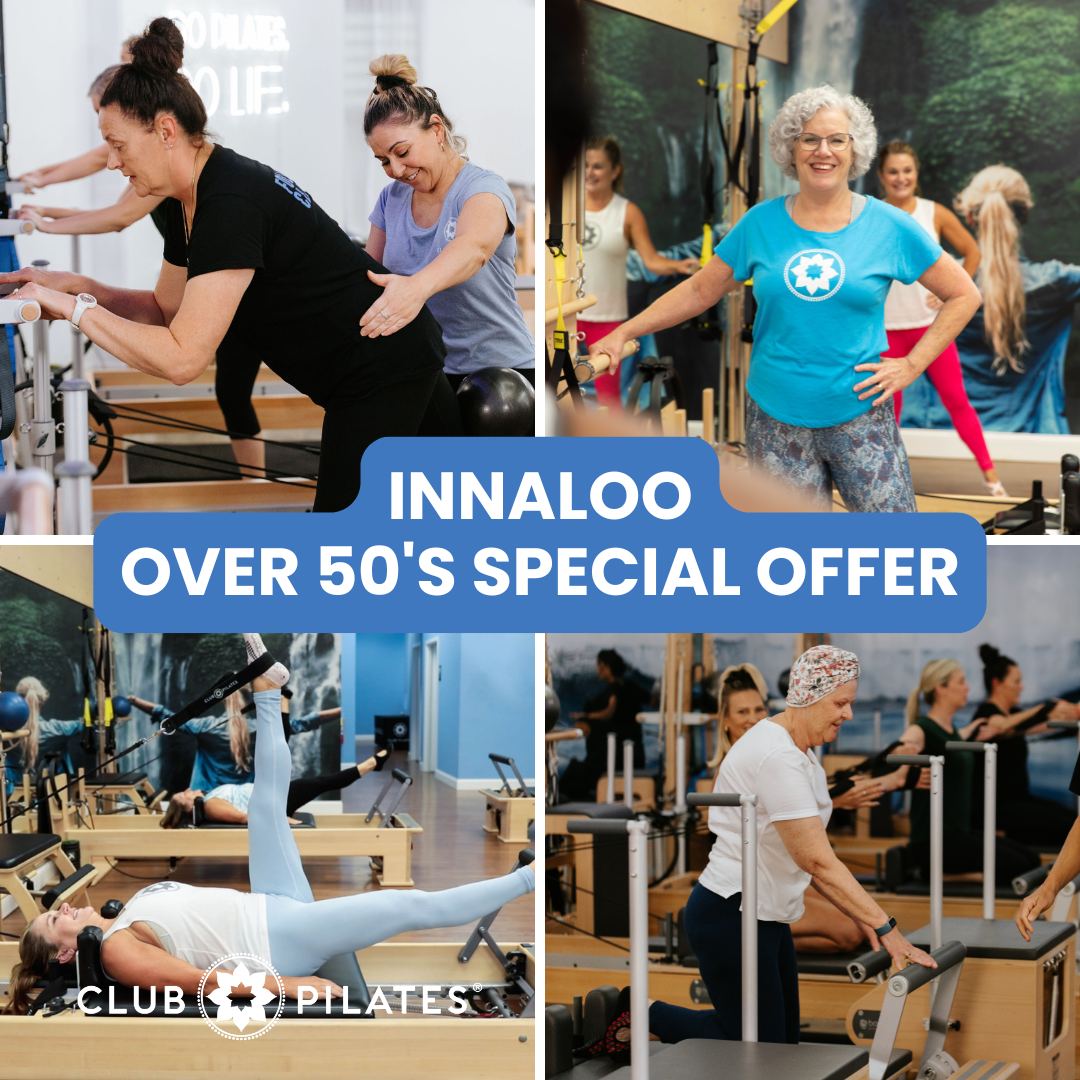 Club Pilates Innaloo Facebook ad: Over 50's Reformer Pilates Offer!