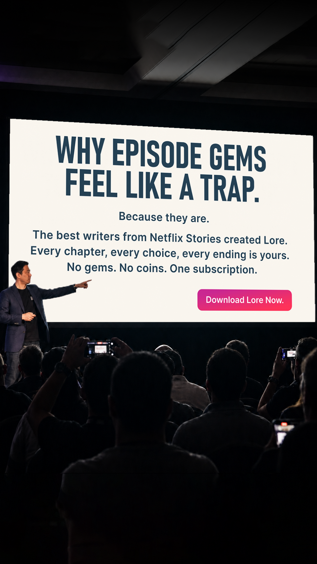 Lore: Interactive Stories Facebook ad