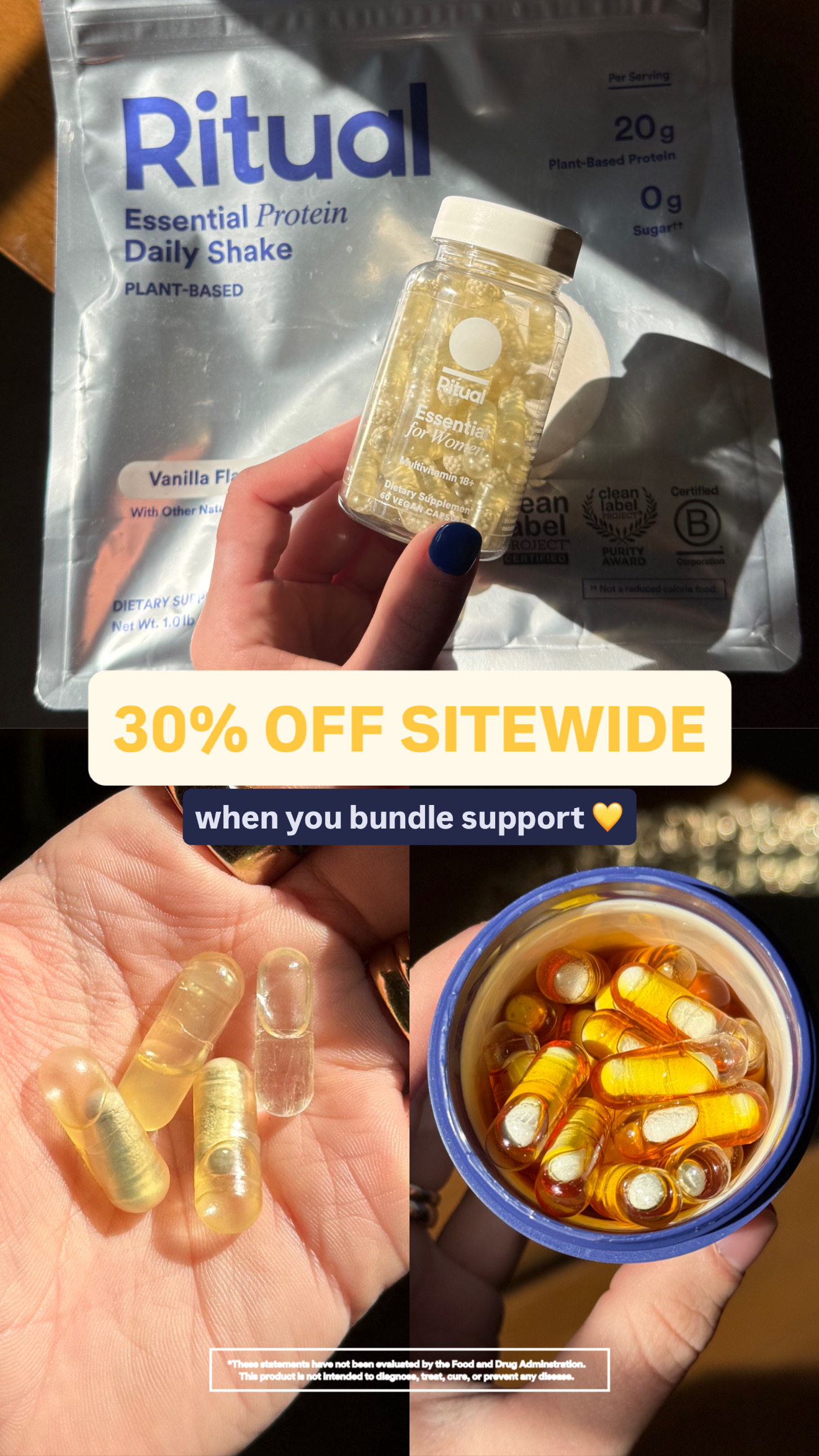 Ritual Facebook ad: Up to 30% off