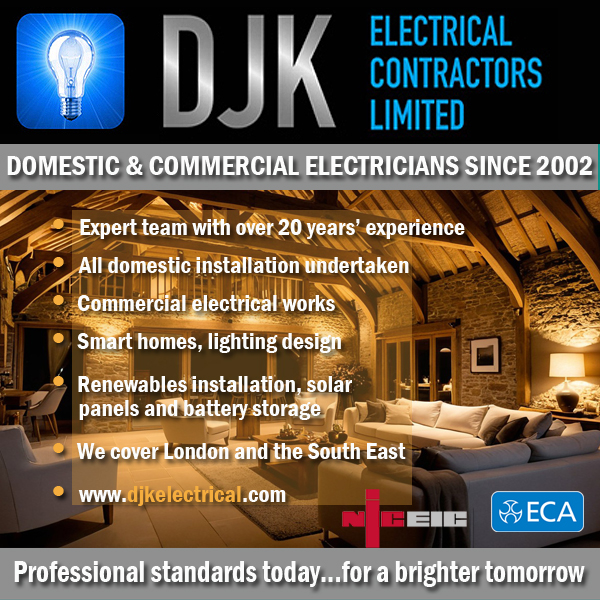 DJK Electrical Facebook ad: D.J.K. Electrical Contractors Ltd are a fully approved…