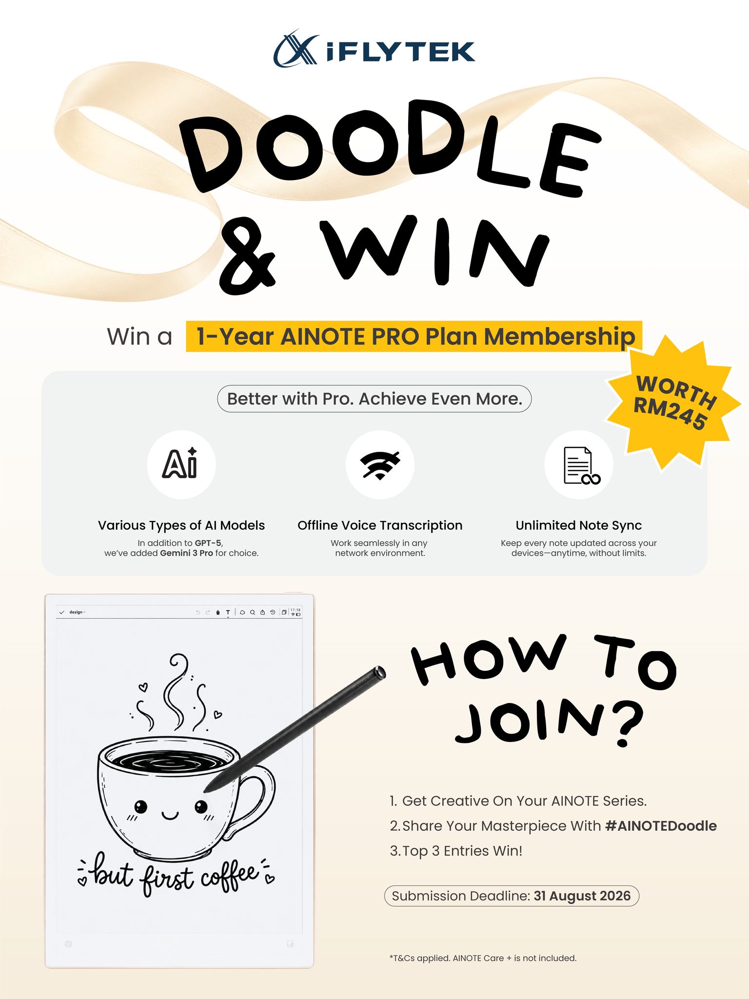 Iflytek Malaysia Facebook ad: Your AINOTE device isn't just for notes-it's your…