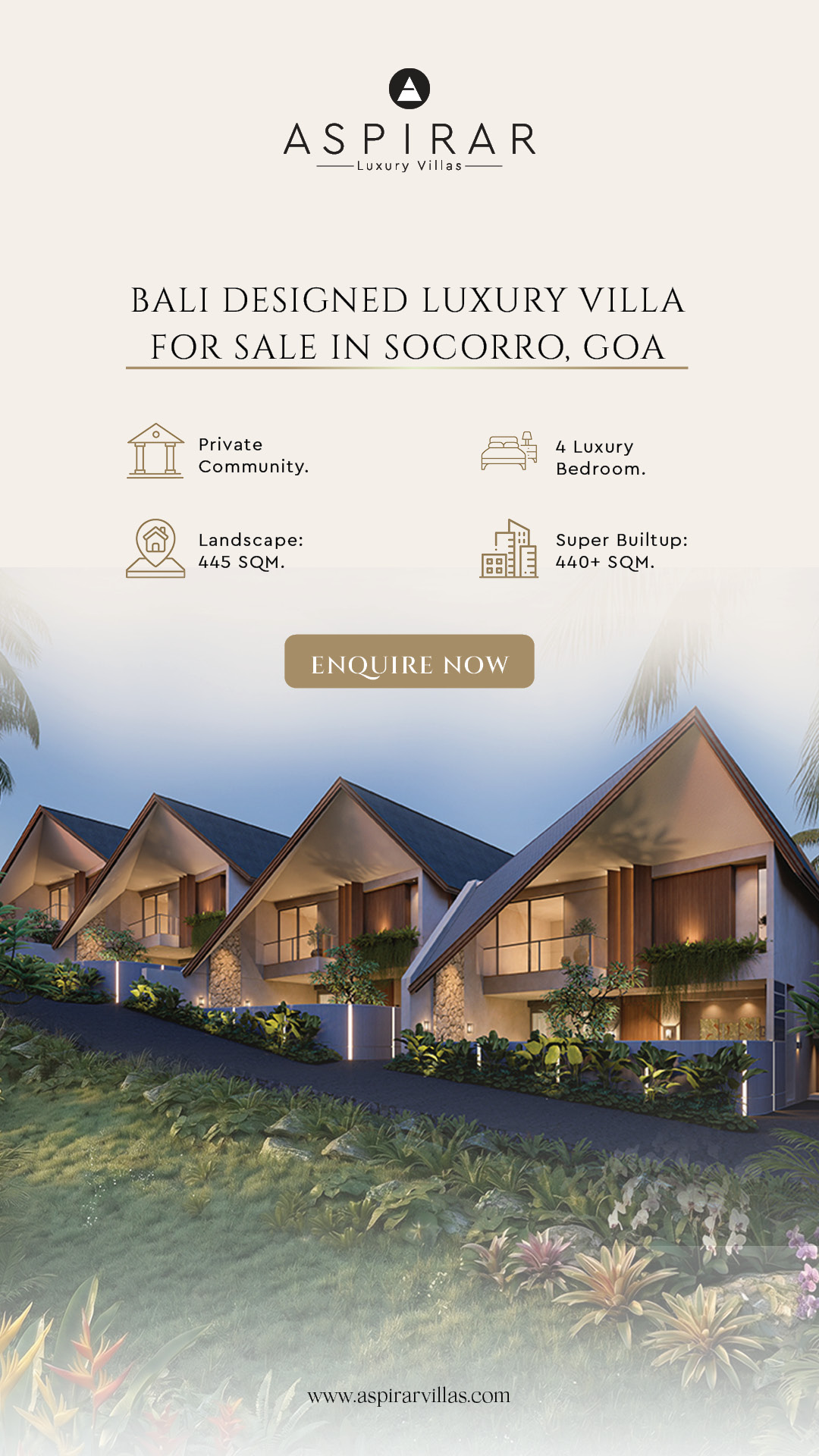 Aspirar Luxury Villas Facebook ad from May 27, 2026