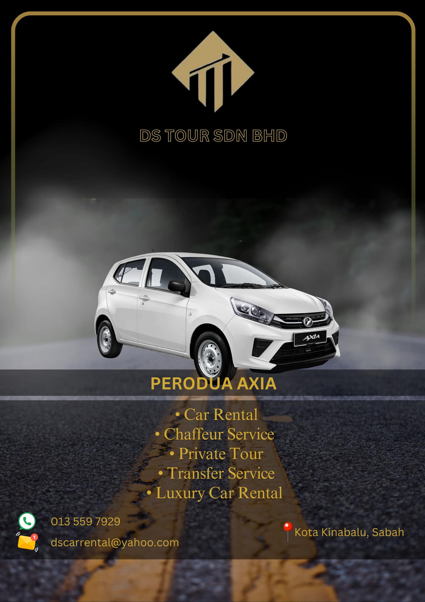 Delisha Car Rental & Tours Sdn Bhd - SABAH Facebook ad: PROMOSI SERENDAH RM90 SEHARI!