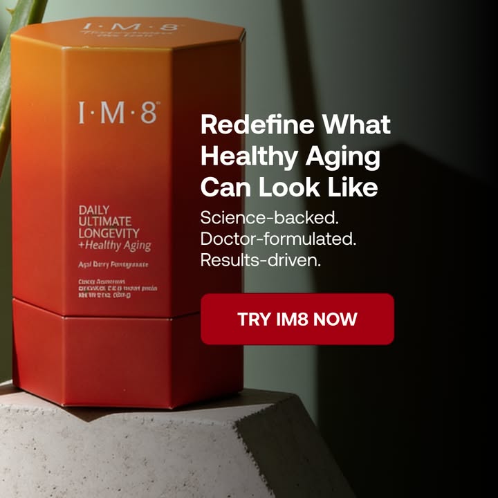 IM8 Global Facebook ad: Longevity Starts at the Cellular Level