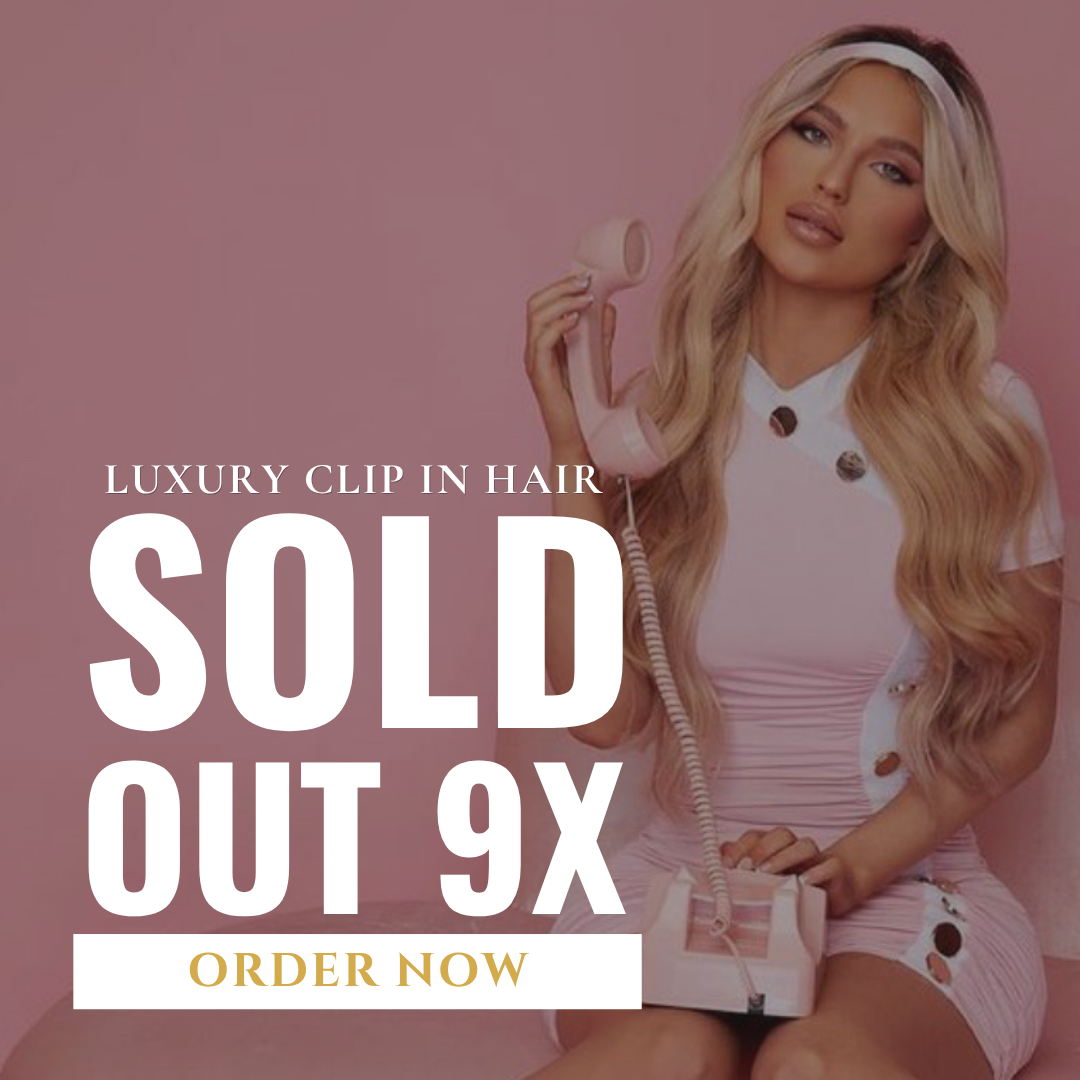 Official Foxy Locks Extensions Facebook ad: Latte Blonde - Seamless Clip In Remy Human Hair Extensions…