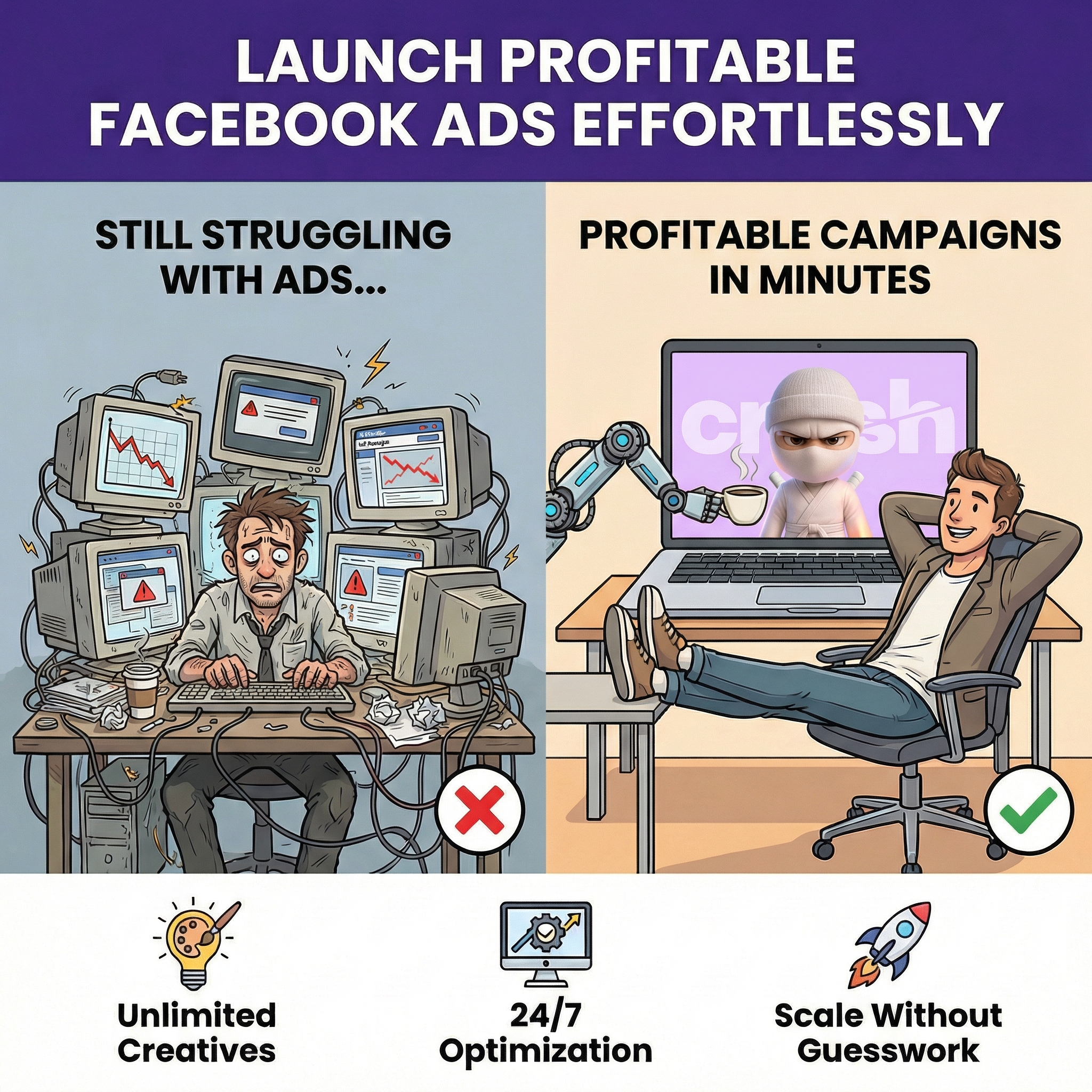 trycrush.ai Facebook ad