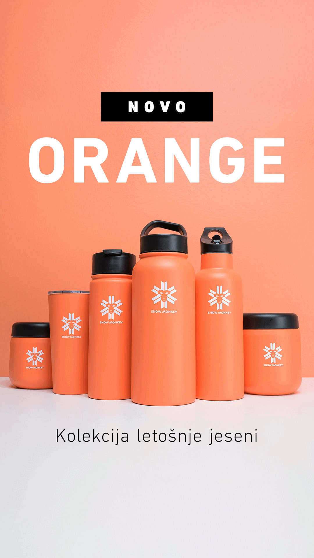 Snow Monkey Facebook ad: ORANGE KOLEKCIJA