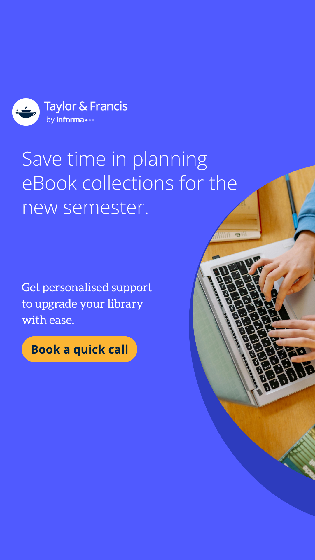 Taylor & Francis India Facebook ad: Save time on your library's eBook collection planning