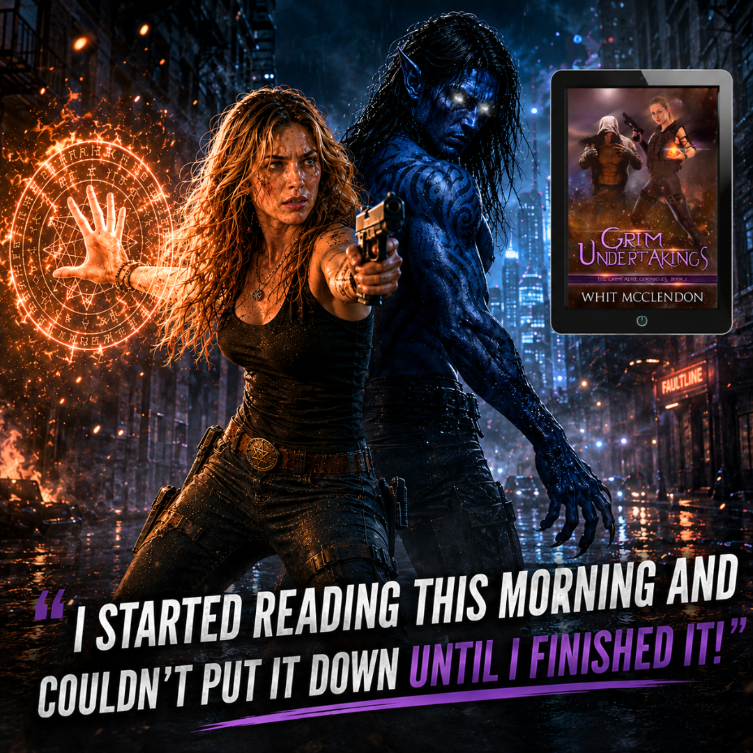 Whit McClendon - Author Facebook ad: Fast, Snarky Urban Fantasy