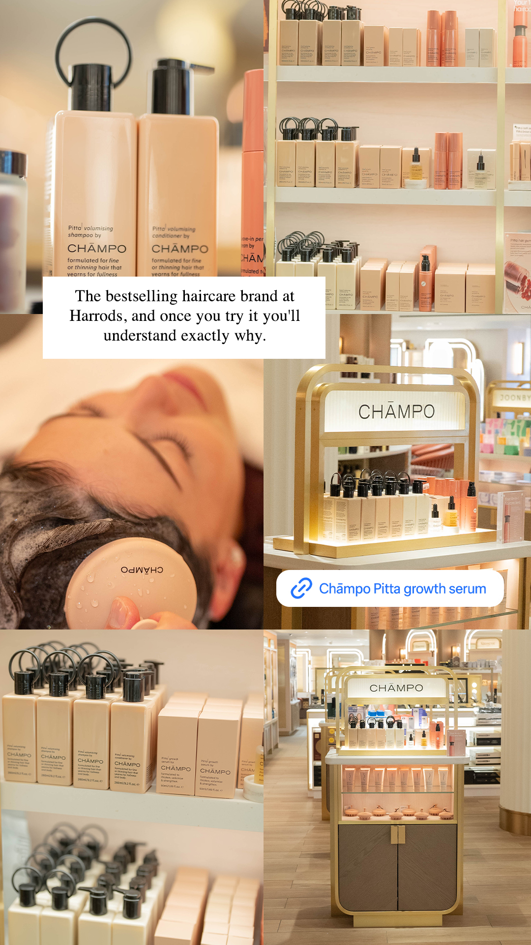 Chāmpo Haircare Facebook ad