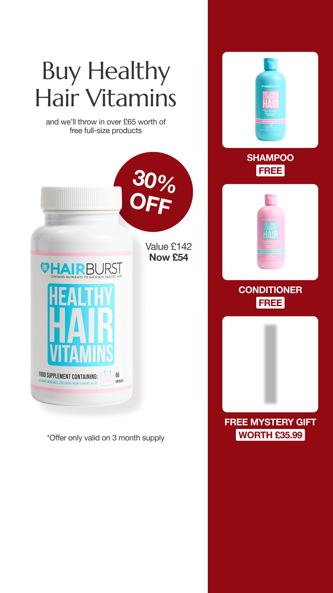 Hairburst Facebook ad